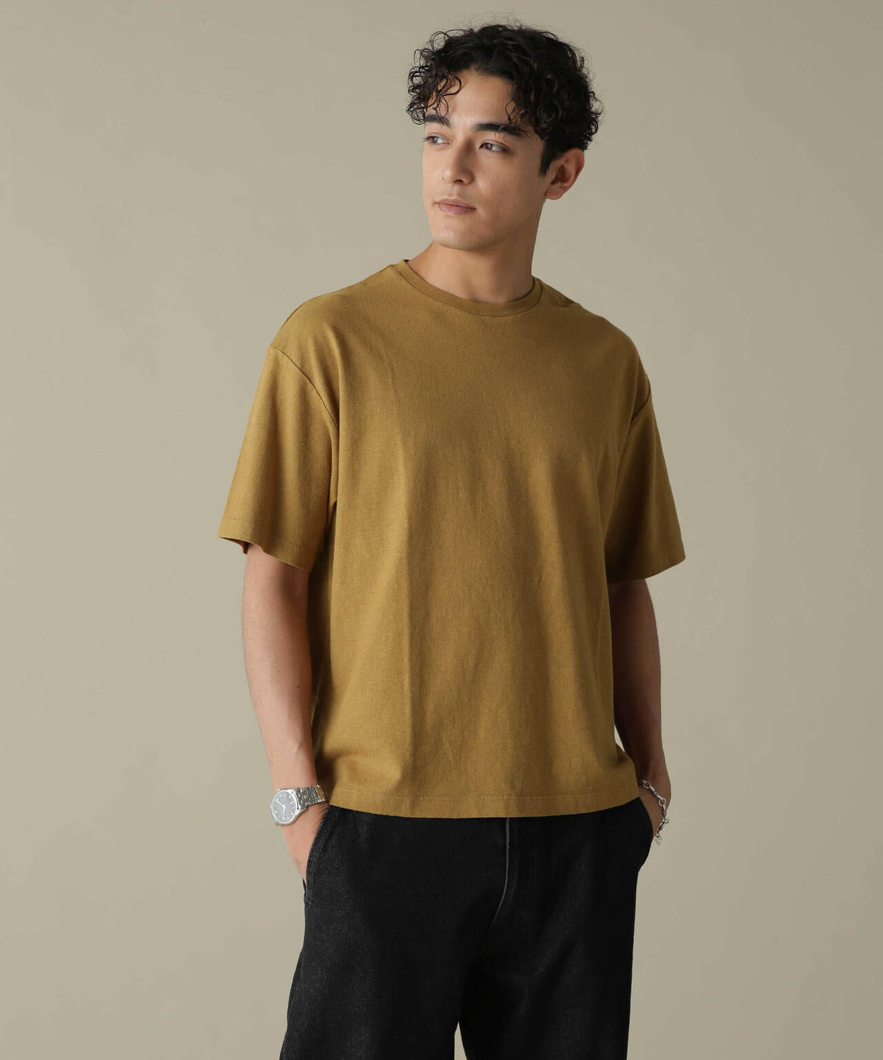 「NJ/CLUB」HOMESTOCK ガーメントダイコットンヘンプTシャツ