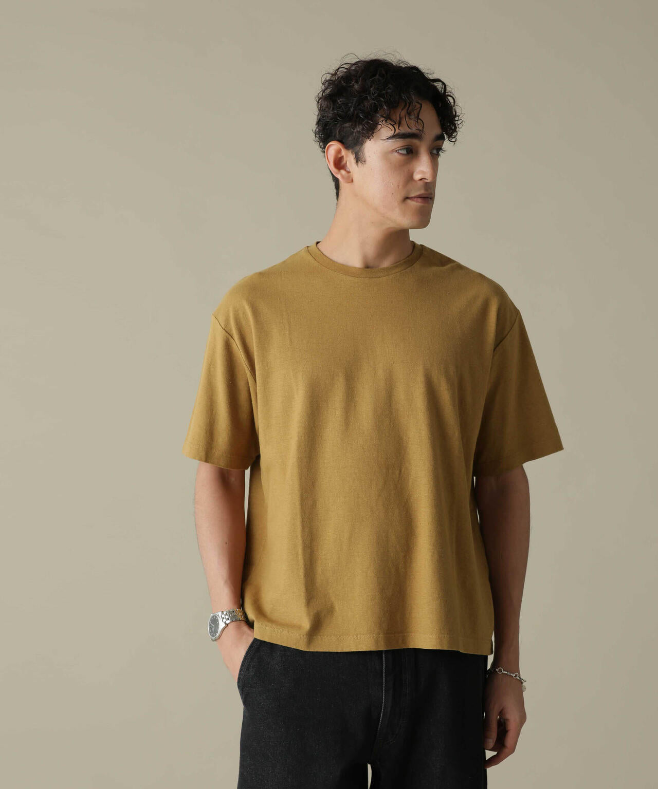 「NJ/CLUB」HOMESTOCK ガーメントダイコットンヘンプTシャツ