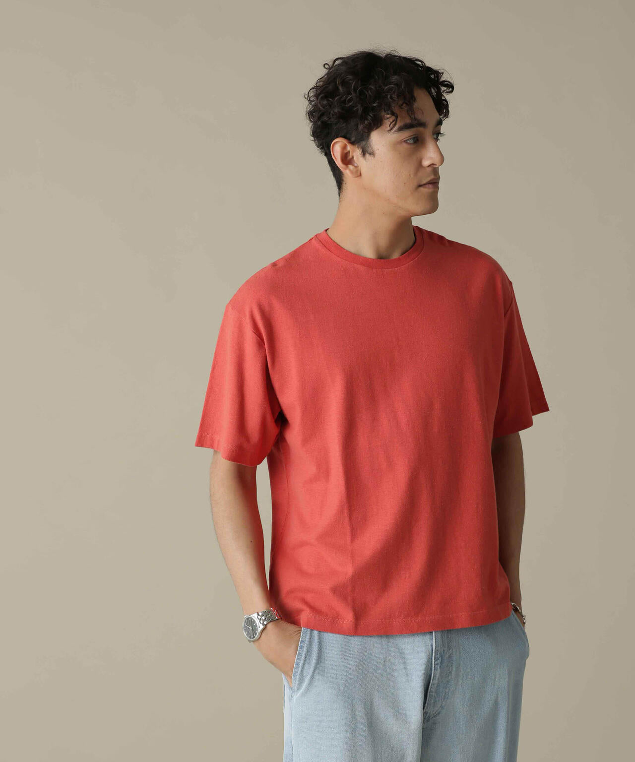 「NJ/CLUB」HOMESTOCK ガーメントダイコットンヘンプTシャツ