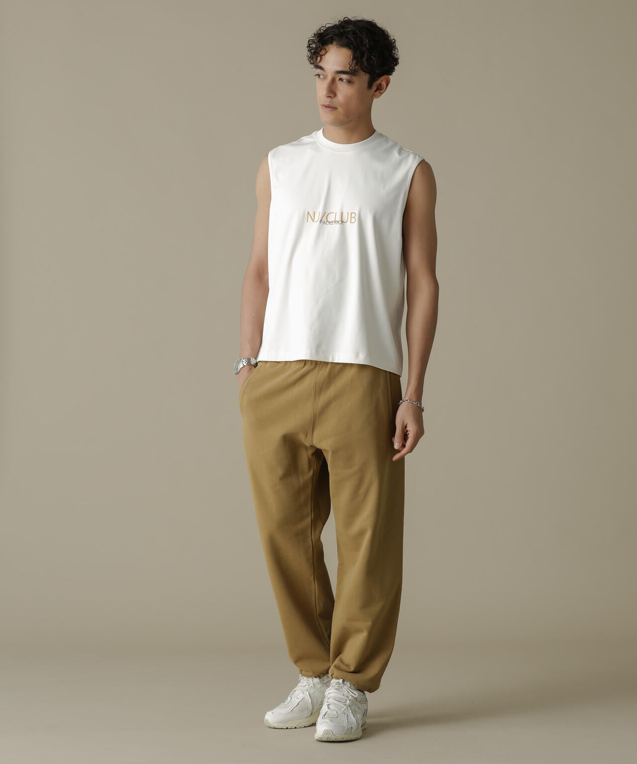 「NJ/CLUB」HOMESTOCK SORONA裏毛2WAYスウェットパンツ(セットアップ可)