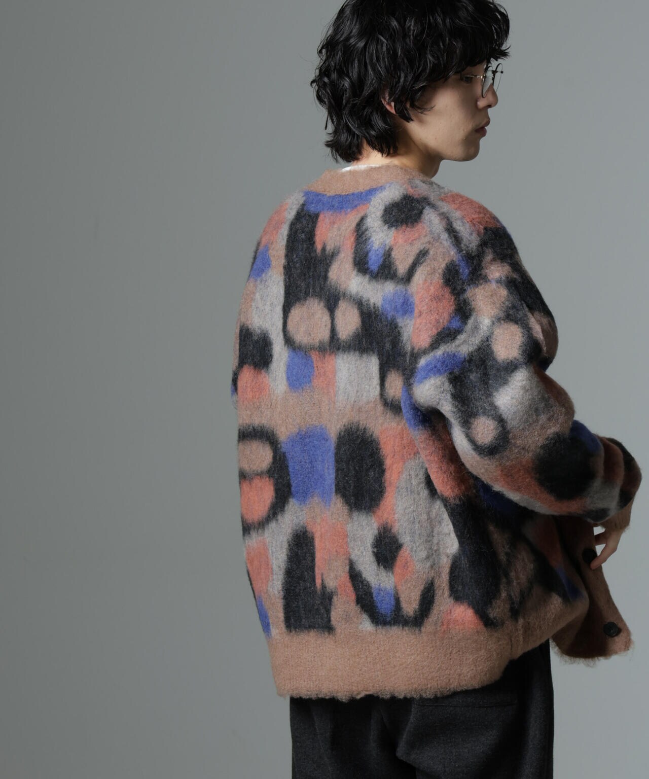 「着るアート」YUTAKA KAWAI モヘヤミックスカーディガン