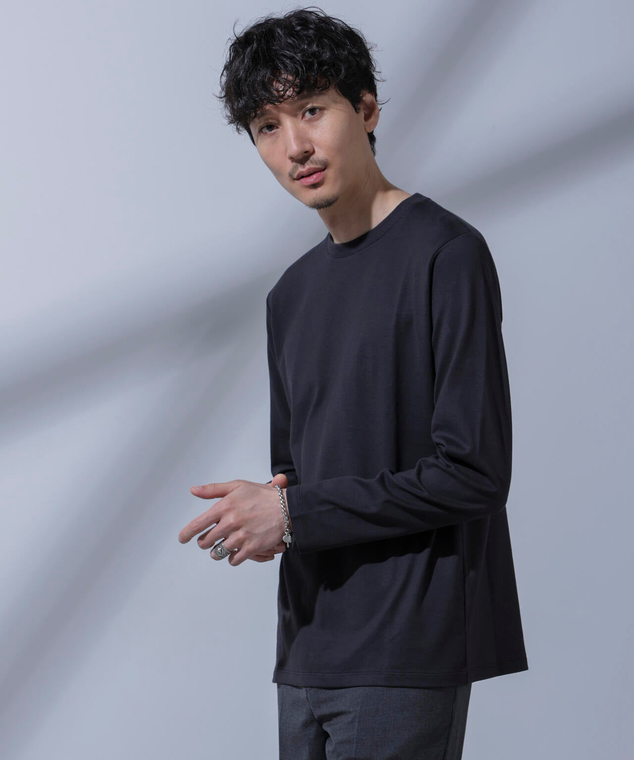 Anti Soaked(R)汗染み防止 クルーネックTシャツ 長袖