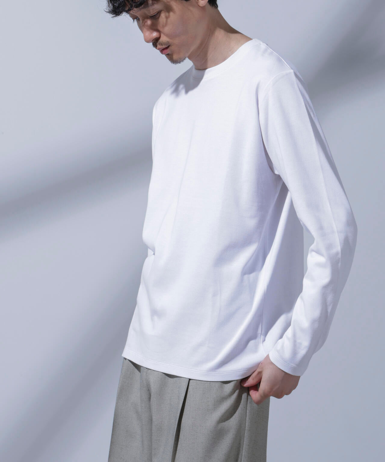Anti Soaked(R)汗染み防止 クルーネックTシャツ 長袖