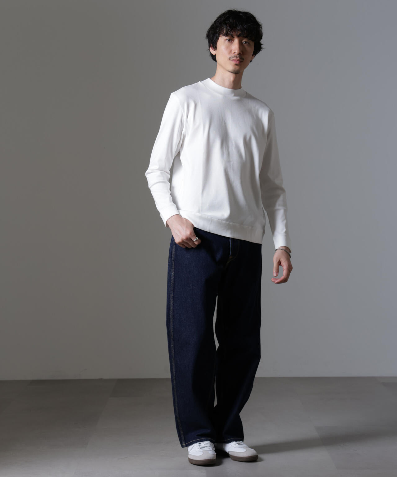 ｢FORMAL JERSEY｣モックネックカットソー長袖
