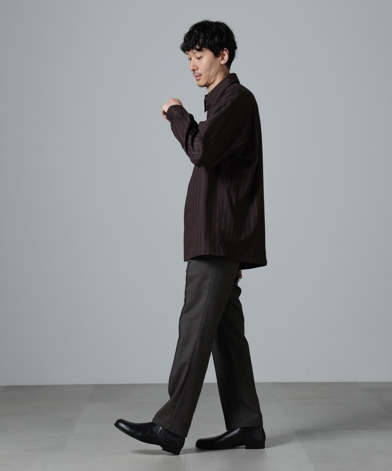 ｢N TROUSERS PREMIUM｣RENURウール混洗えるサキソニーパンツ(セットアップ可)