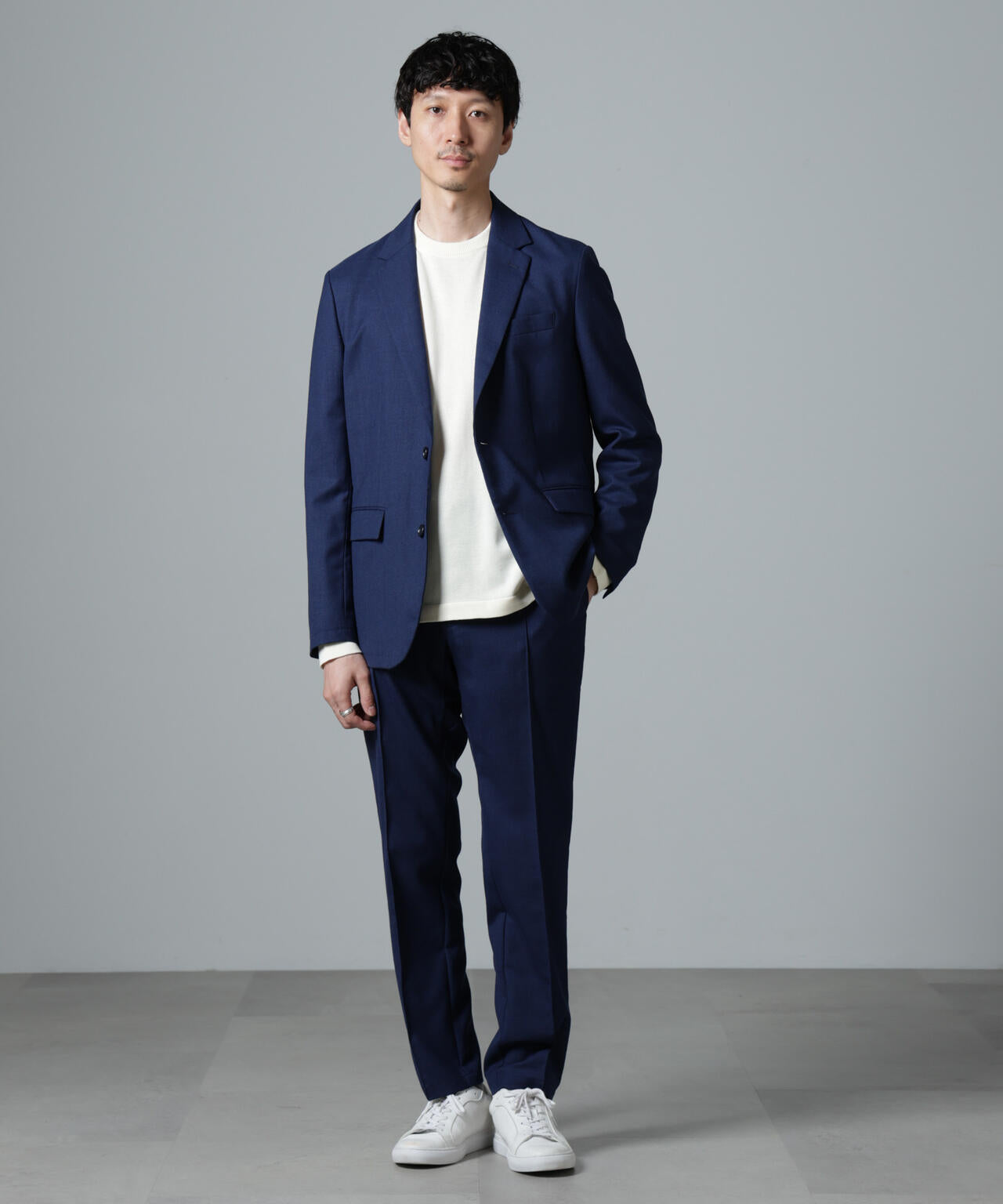 ｢N TROUSERS PREMIUM｣RENURウール混洗えるサキソニーパンツ(セットアップ可)
