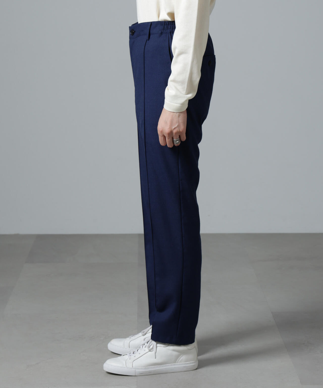 ｢N TROUSERS PREMIUM｣RENURウール混洗えるサキソニーパンツ(セットアップ可)
