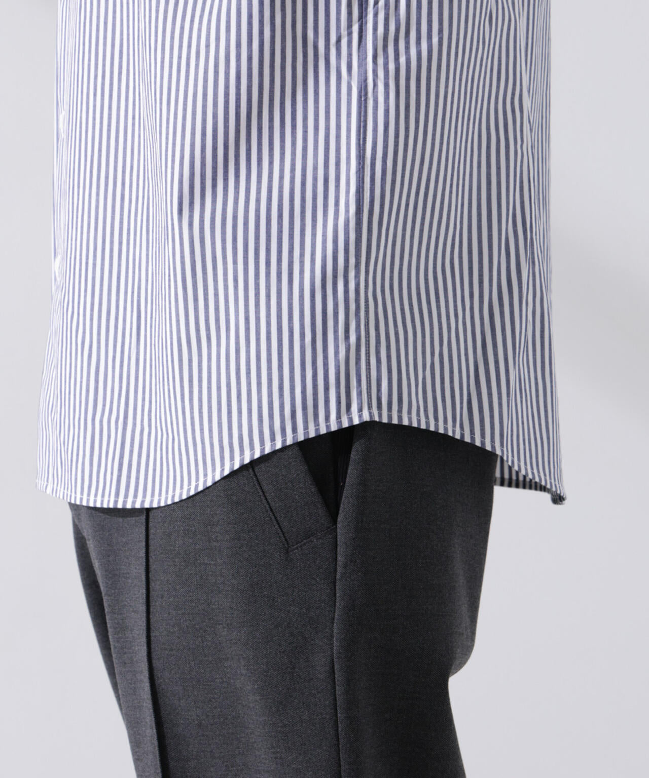 ｢N shirt｣Anti Soaked(R) 汗染み防止ホリゾンタルカラーシャツ長袖