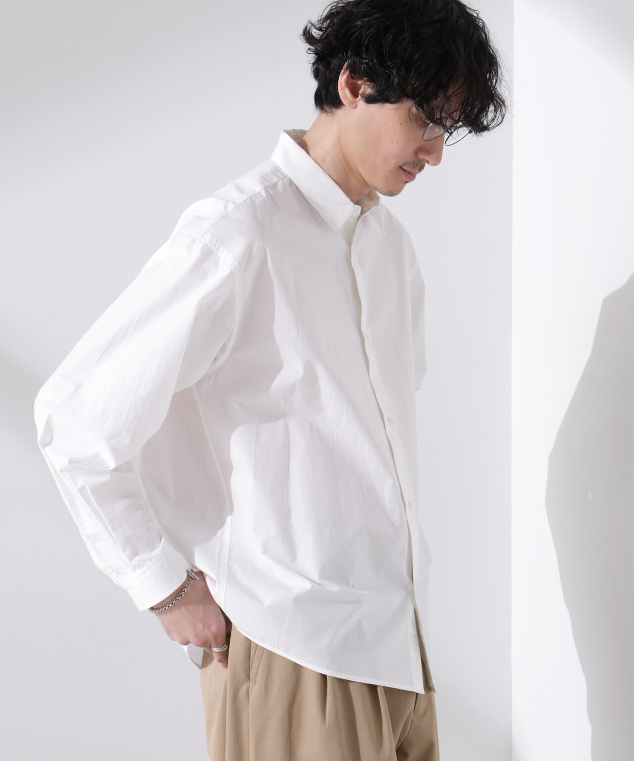 「大人のワイドシャツ」レギュラーカラー 長袖