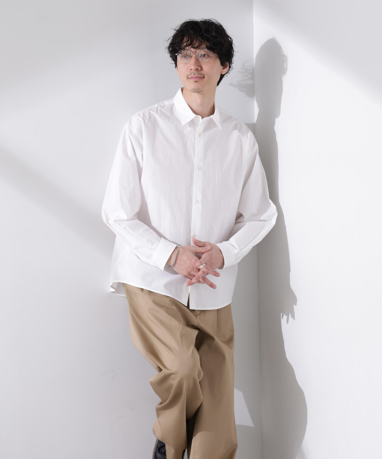 「大人のワイドシャツ」レギュラーカラー 長袖
