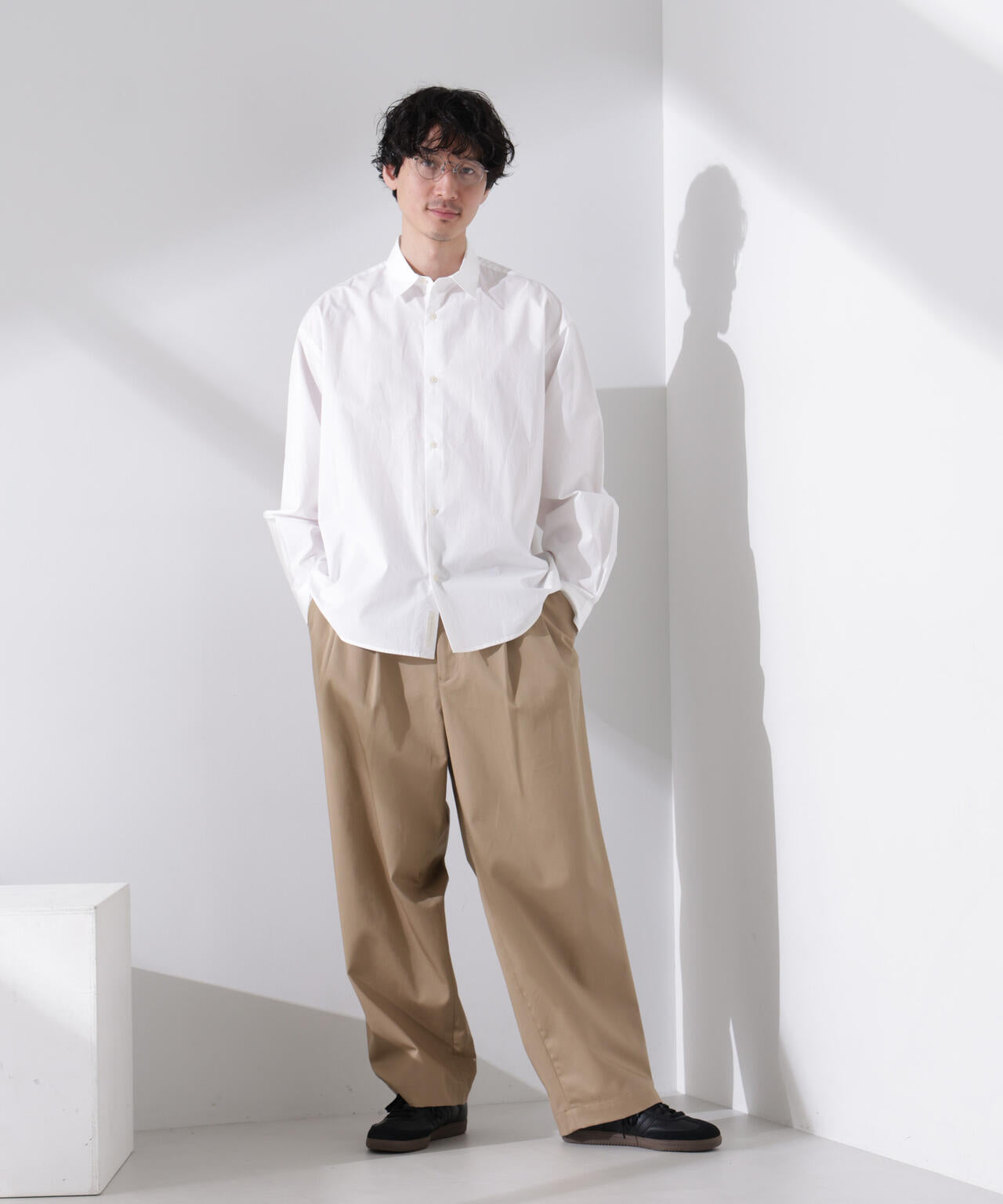 「大人のワイドシャツ」レギュラーカラー 長袖