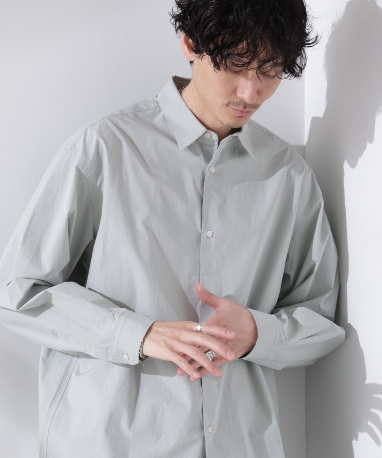 「大人のワイドシャツ」レギュラーカラー 長袖