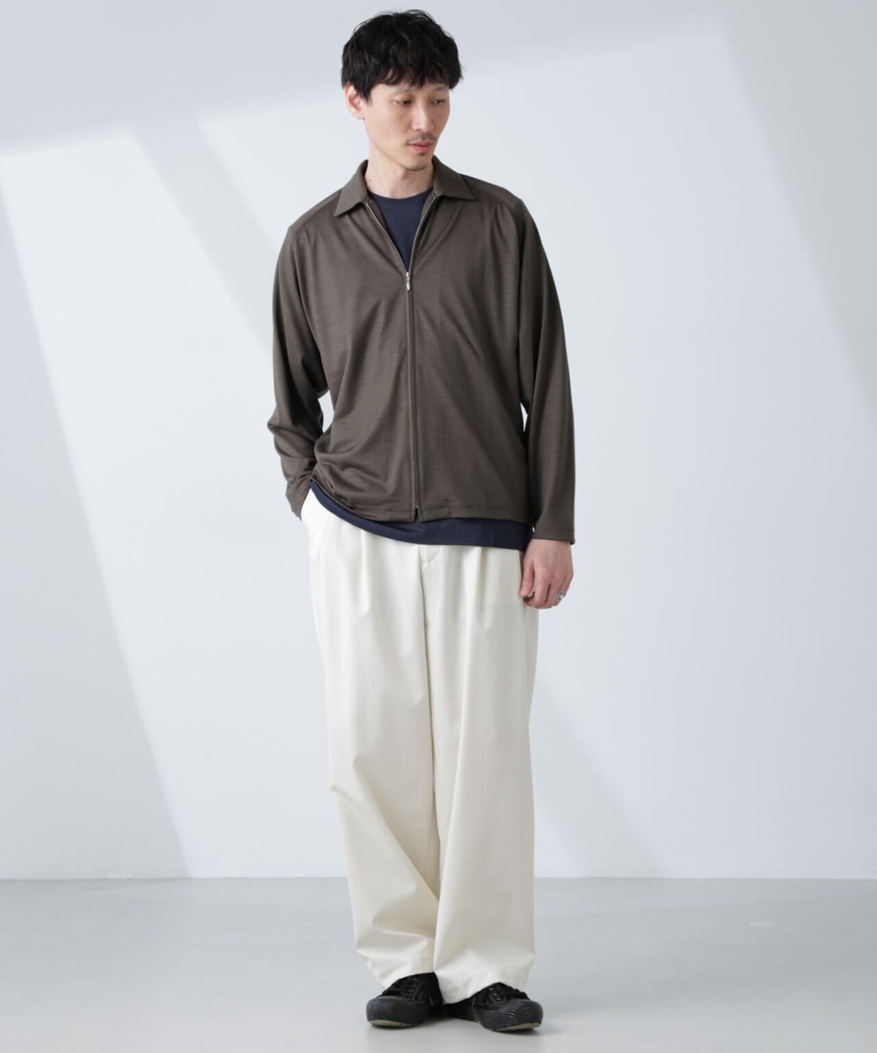 「ALL-DAYS COMFORT 100% WOOL」 ZIPプルオーバー