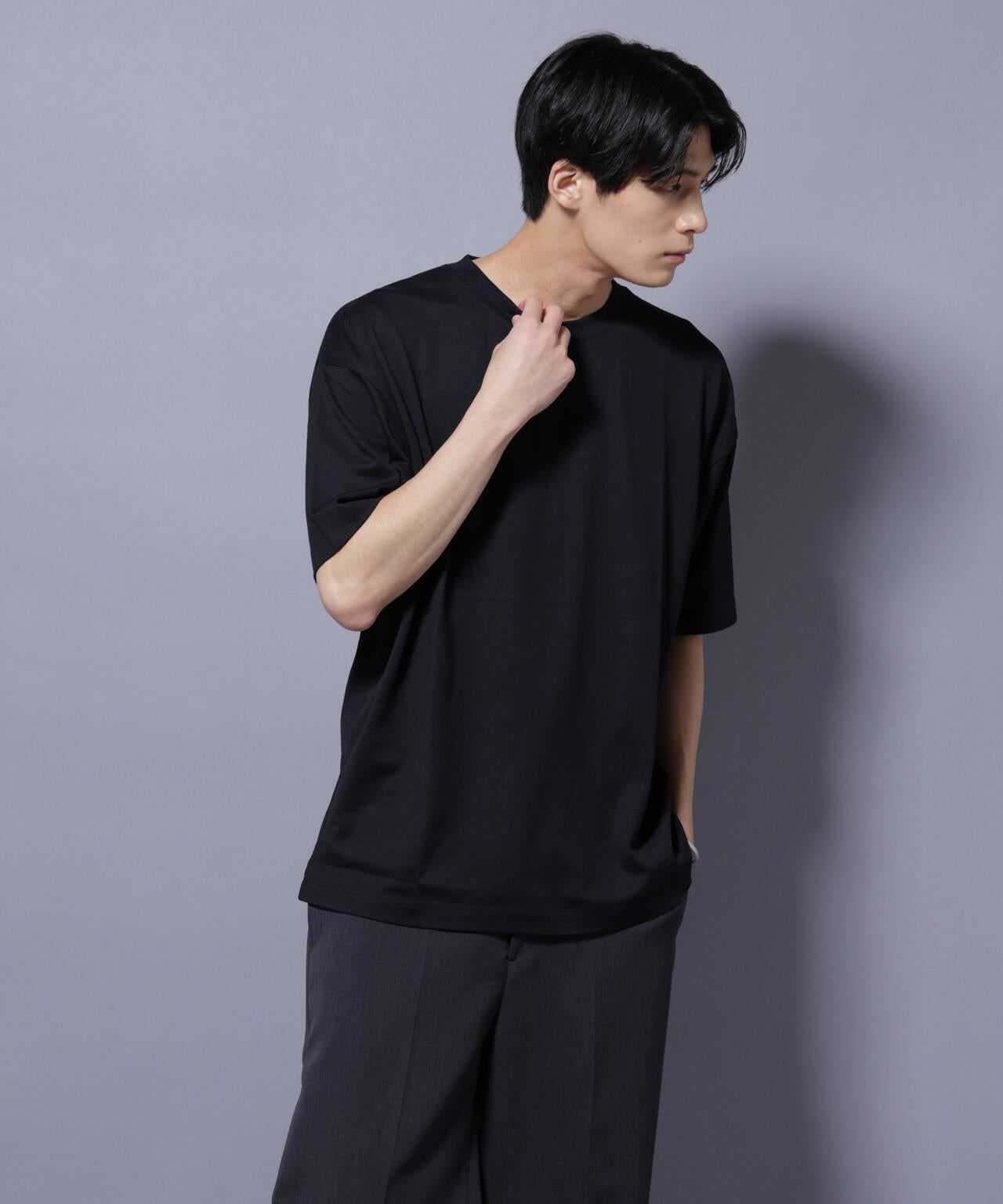 Anti Soaked(R)  汗染み防止 クルーネック ビッグシルエットTシャツ