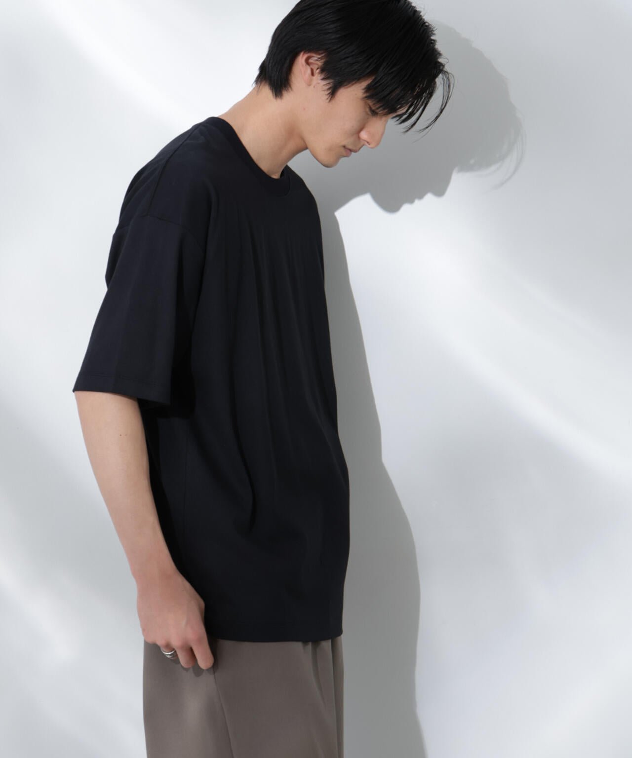 Anti Soaked(R)  汗染み防止 クルーネック ビッグシルエットTシャツ