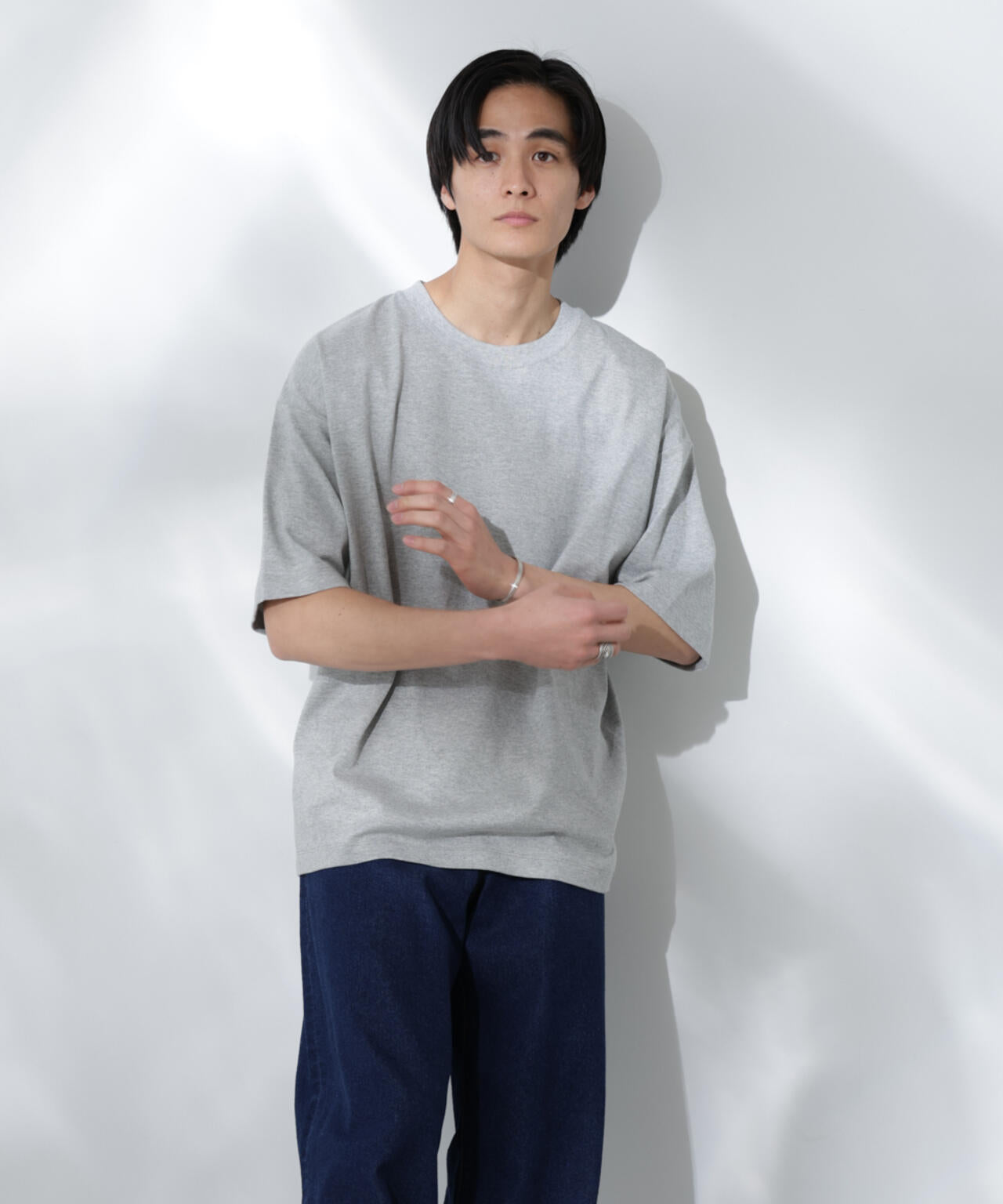 Anti Soaked(R)  汗染み防止 クルーネック ビッグシルエットTシャツ