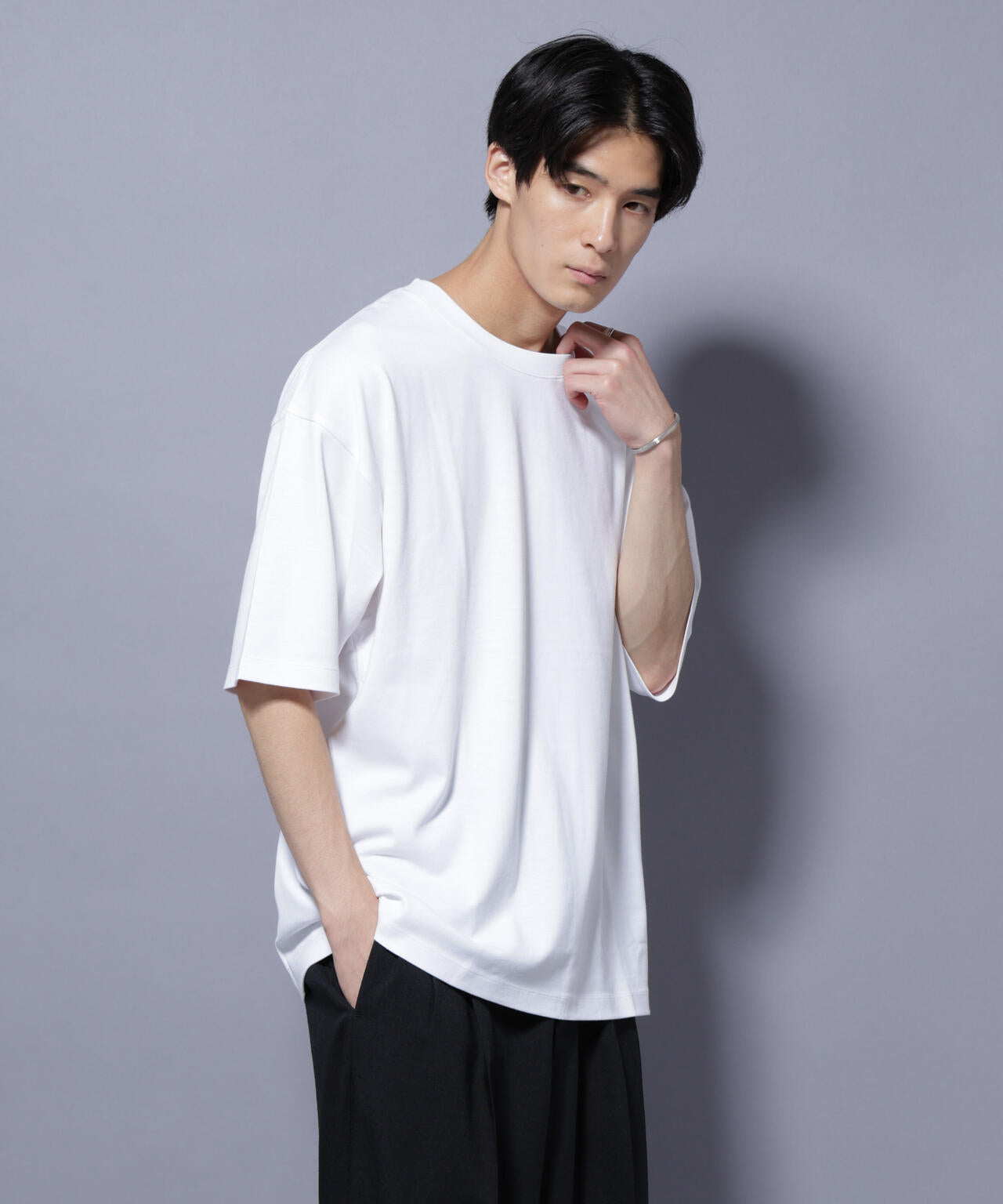 Anti Soaked(R)  汗染み防止 クルーネック ビッグシルエットTシャツ
