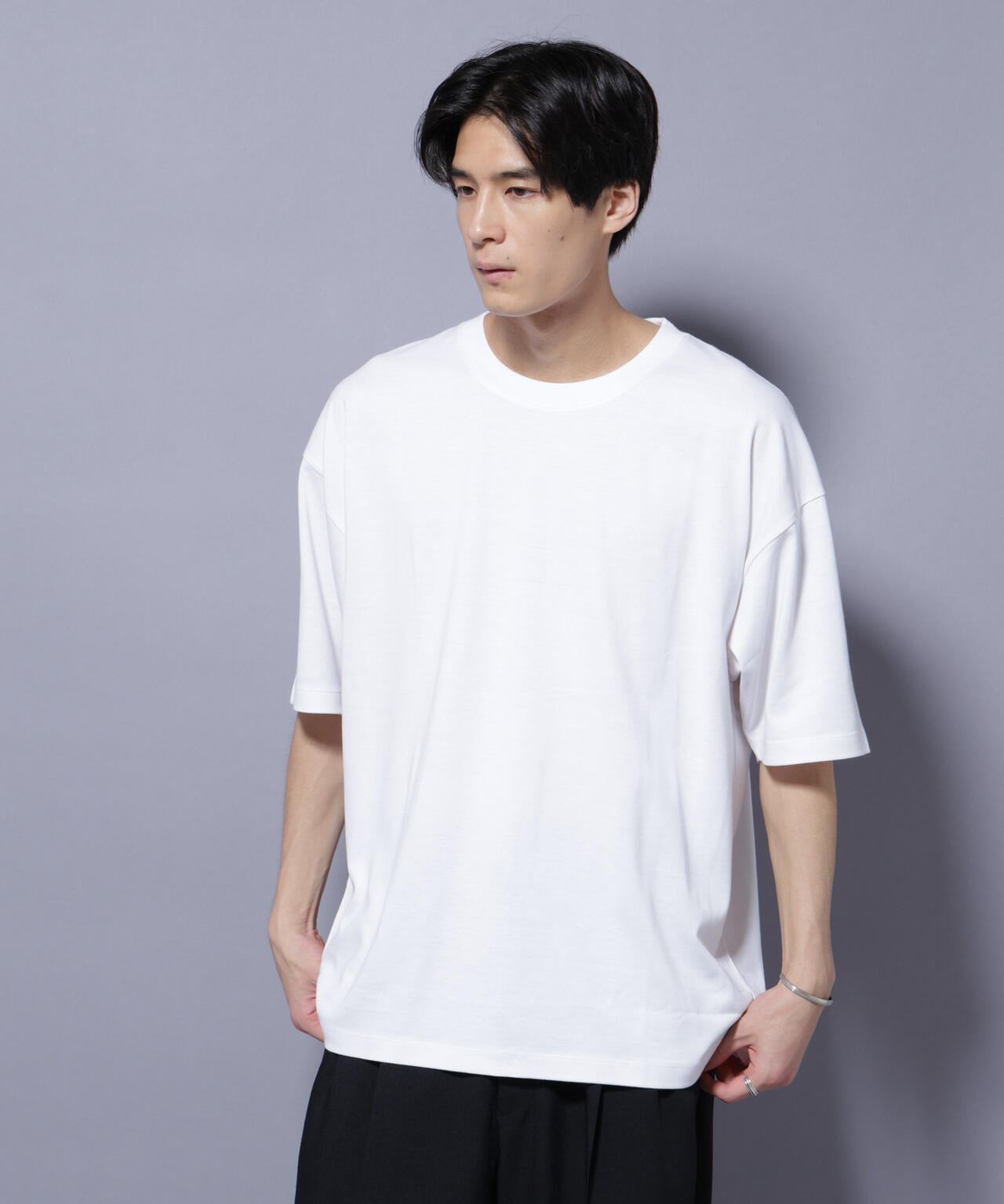 Anti Soaked(R)  汗染み防止 クルーネック ビッグシルエットTシャツ