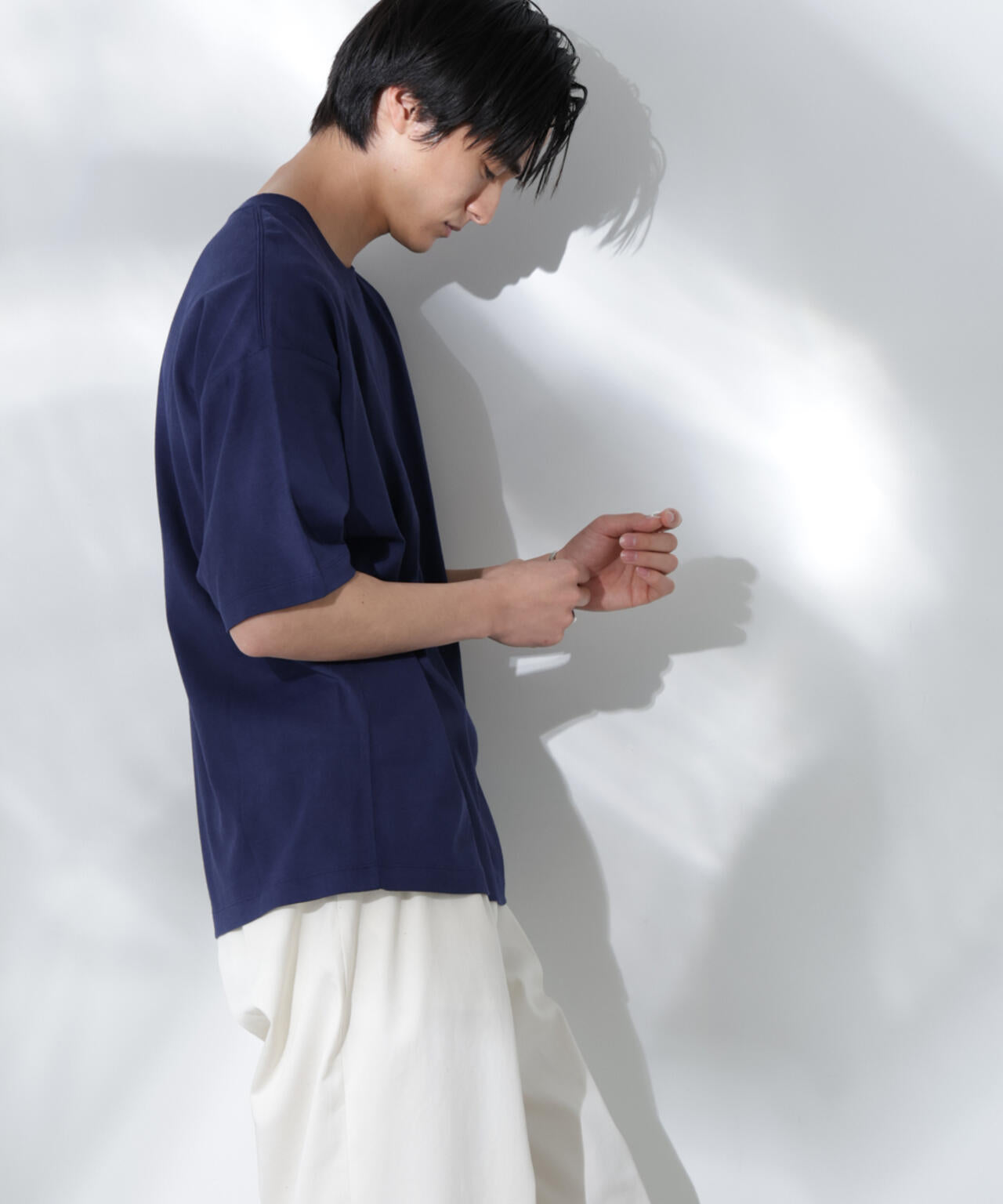 Anti Soaked(R)  汗染み防止 クルーネック ビッグシルエットTシャツ