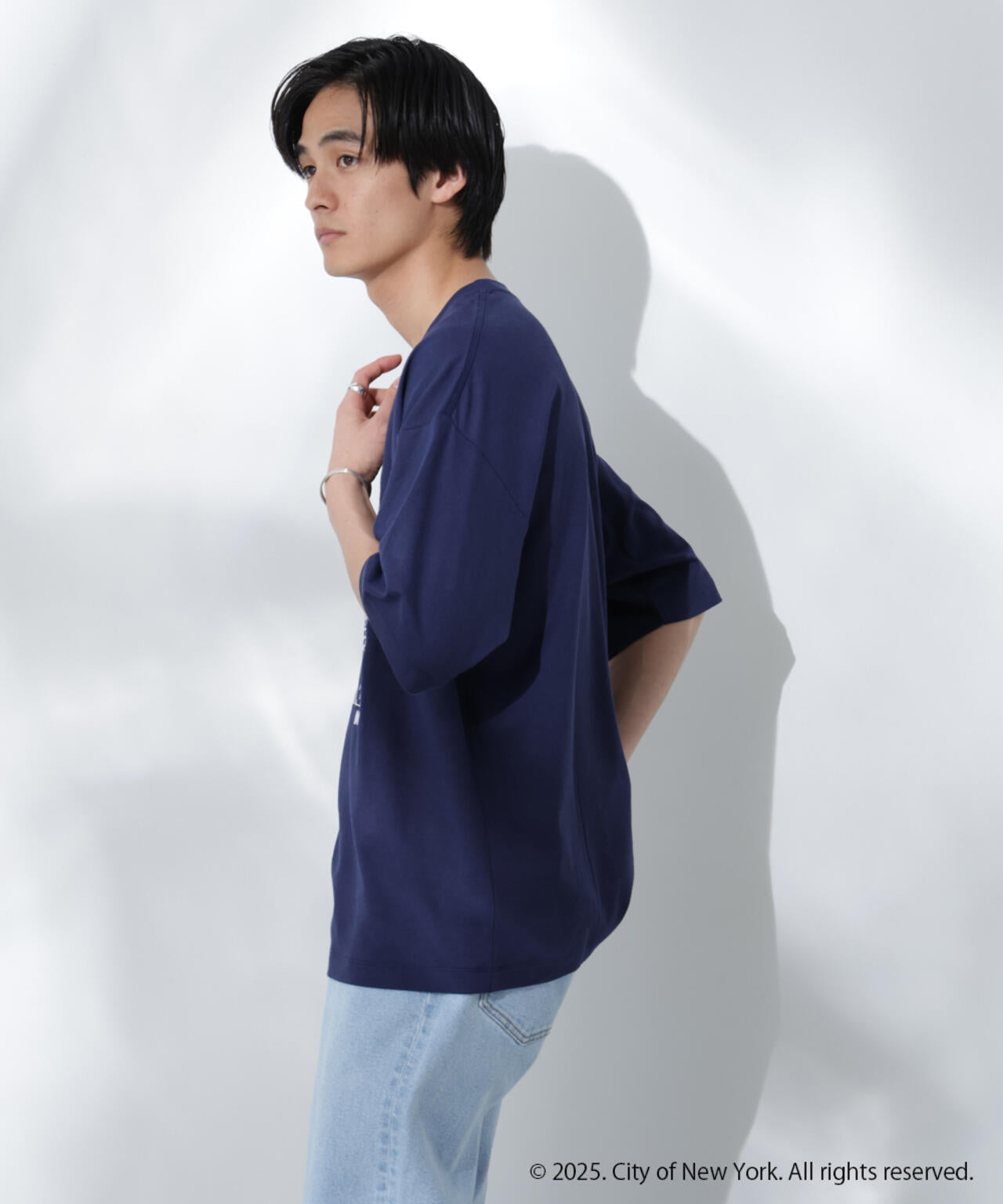 Anti Soaked(R)×NYC スクエア刺繍 汗染み防止Tシャツ