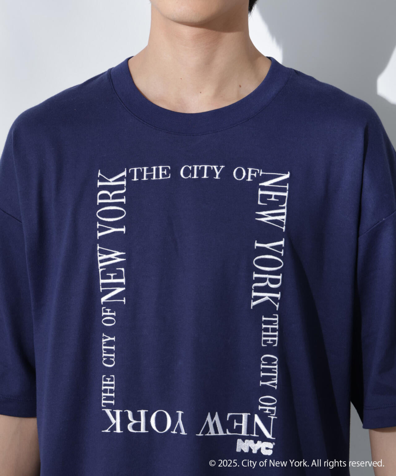 Anti Soaked(R)×NYC スクエア刺繍 汗染み防止Tシャツ
