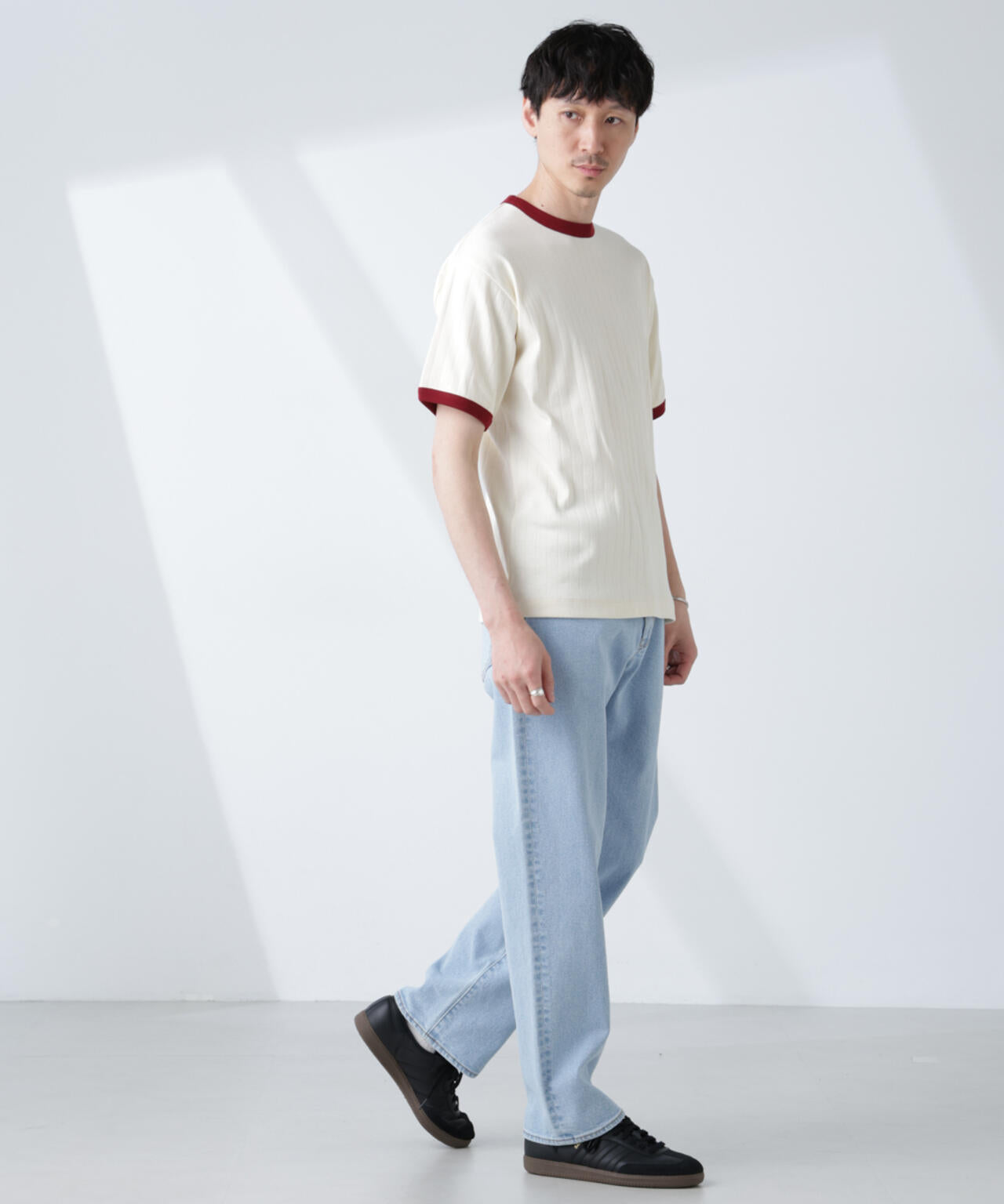 「NJ/CLUB」 針抜きリンガーTシャツ