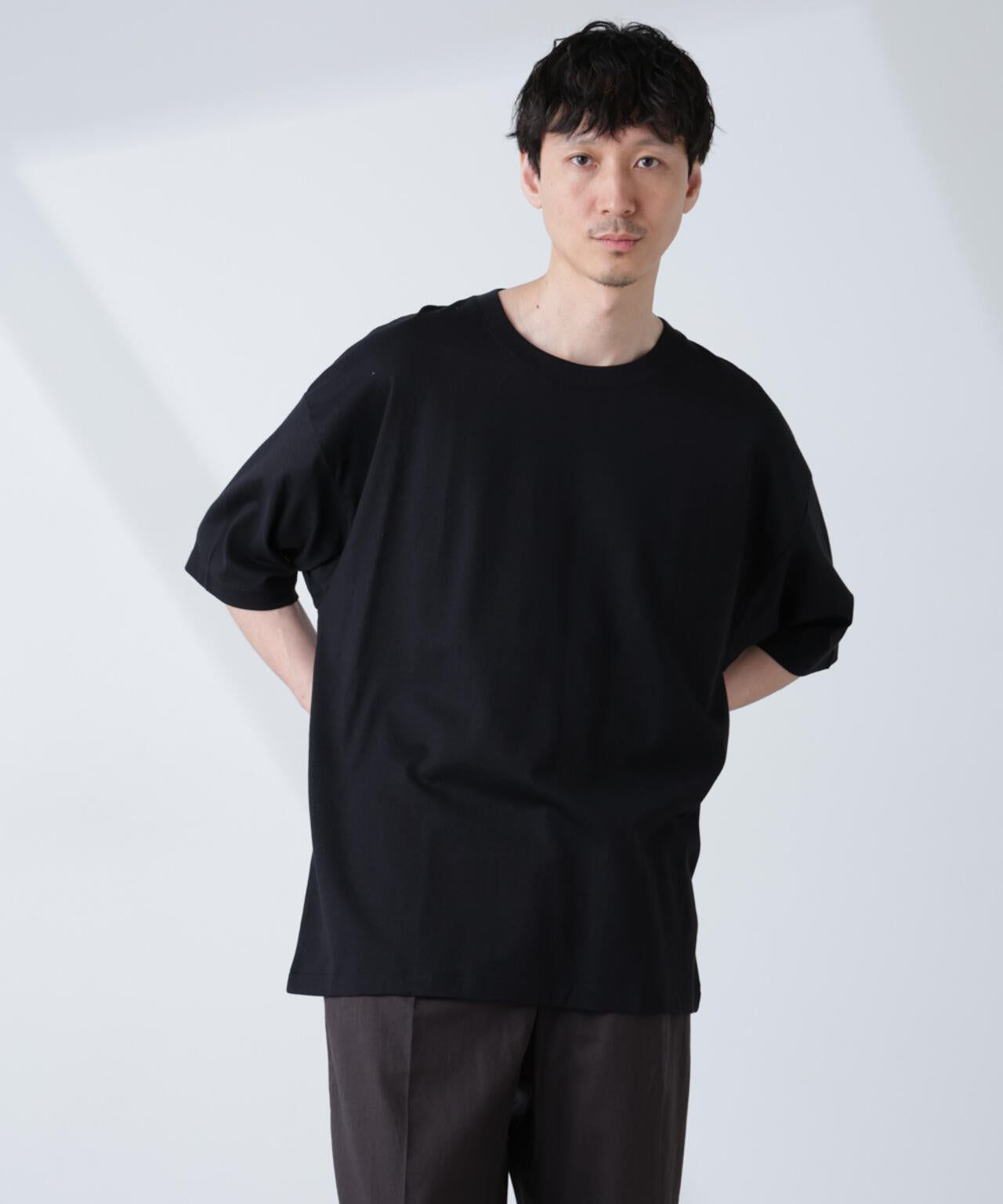 WEB限定/Anti Soaked(R)  汗染み防止 クルーネック ビッグシルエットTシャツ
