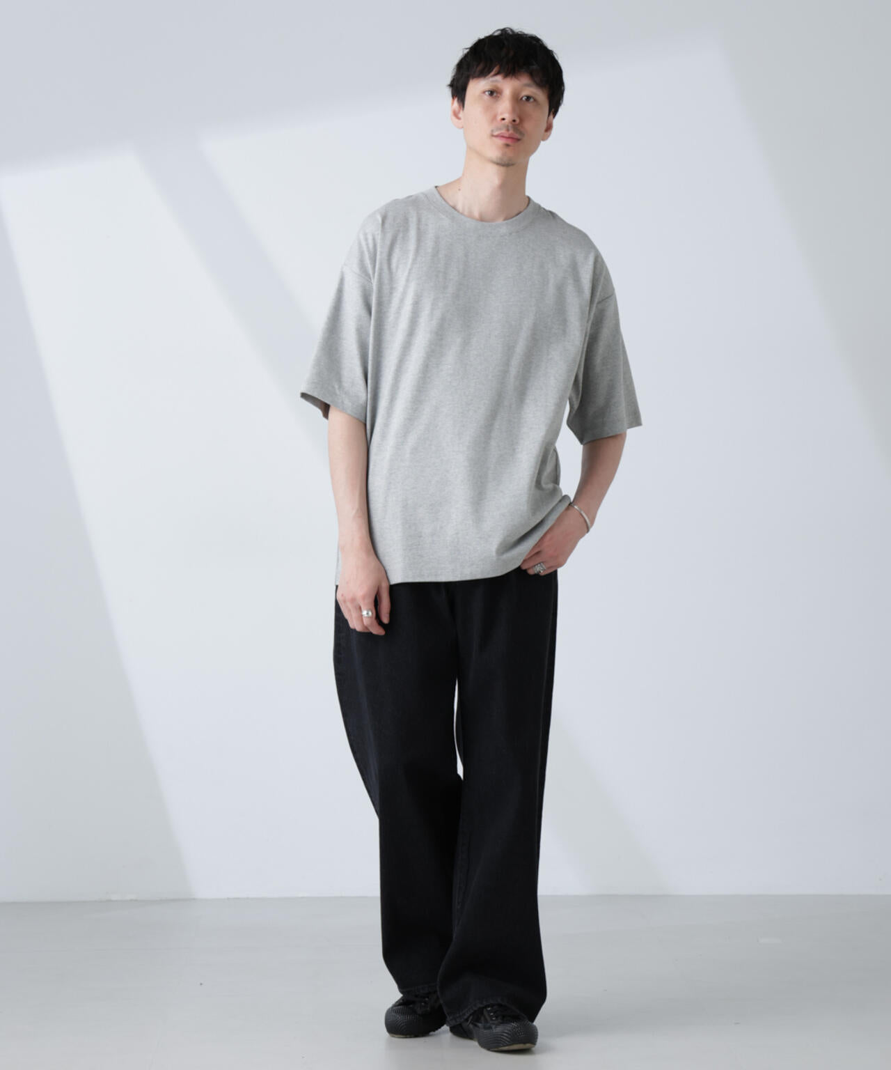 WEB限定/Anti Soaked(R)  汗染み防止 クルーネック ビッグシルエットTシャツ