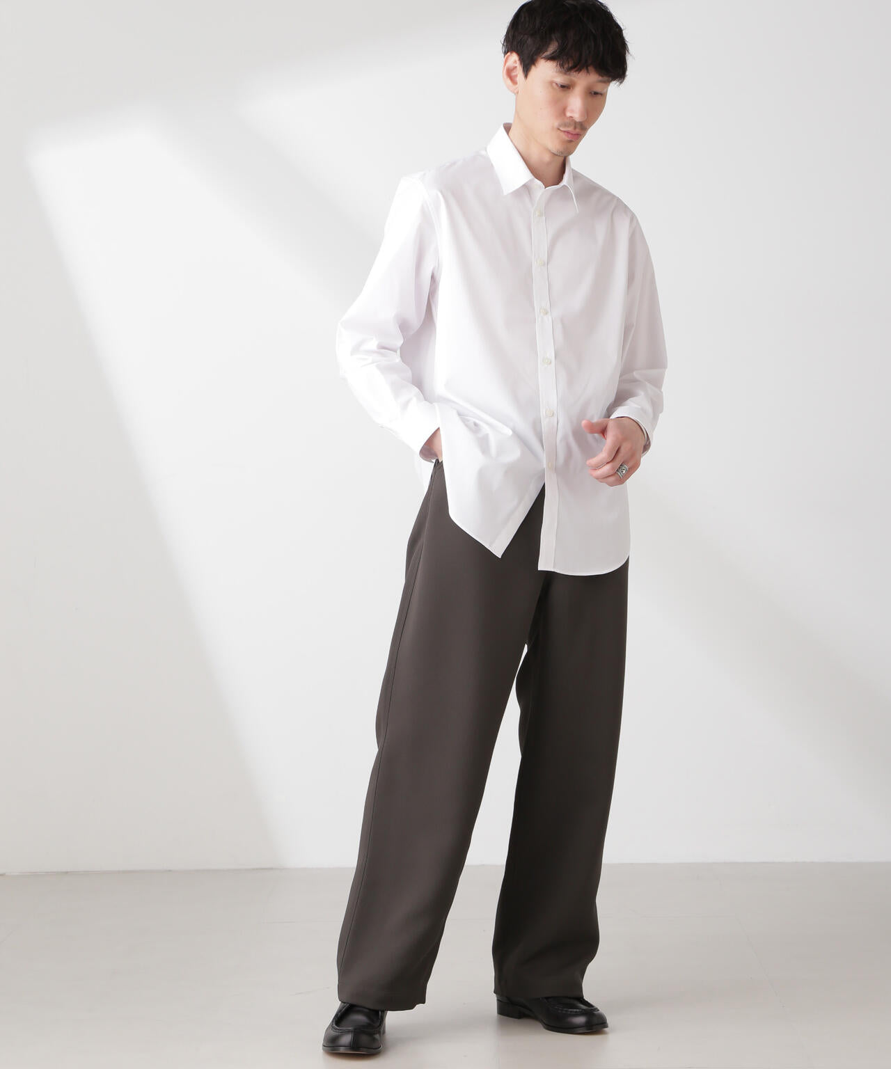 トリプルクロス バレルレッグパンツ(セットアップ可)