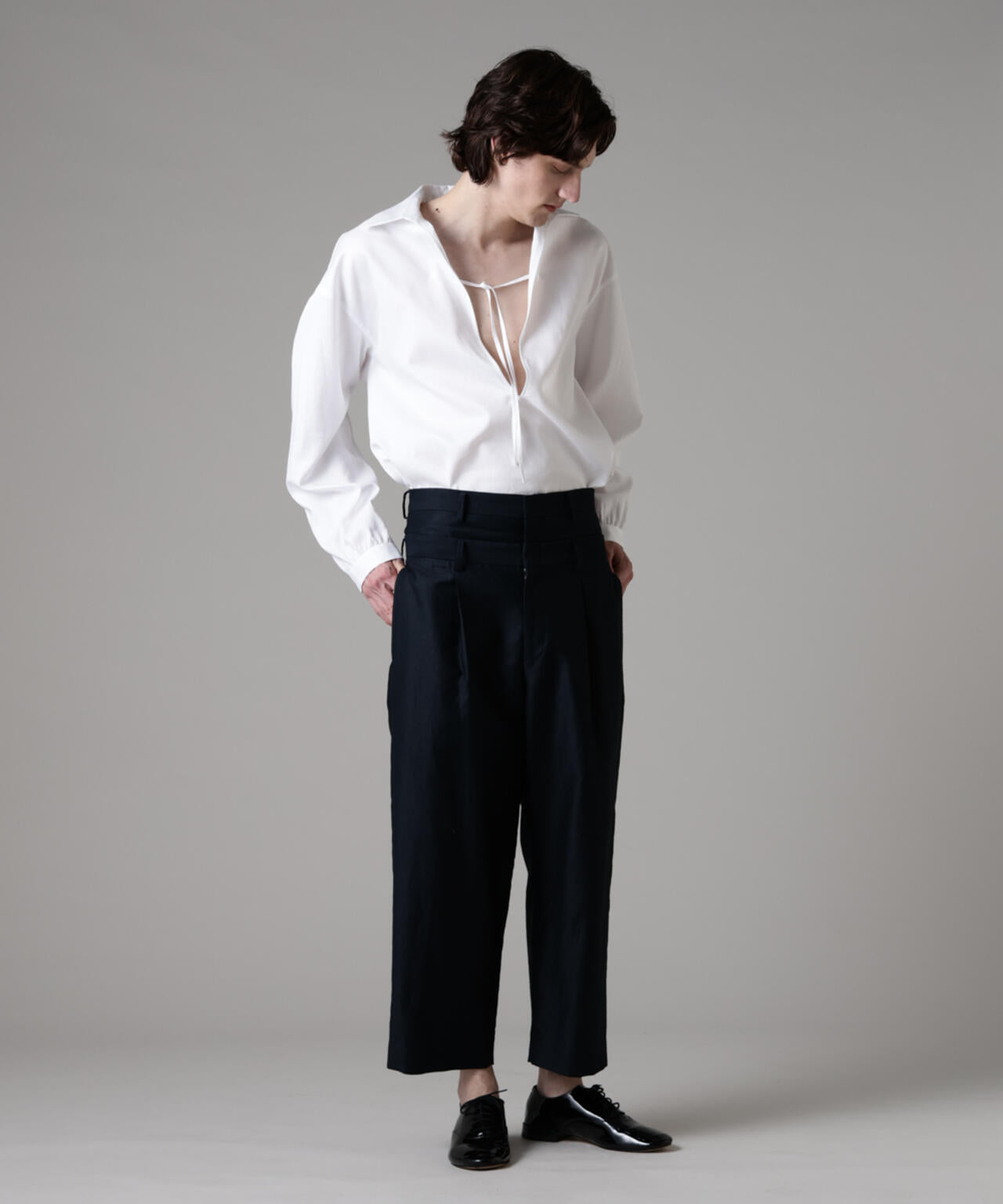 ｢ASSEMBLANC｣リネンブレンドマーベルトパンツ