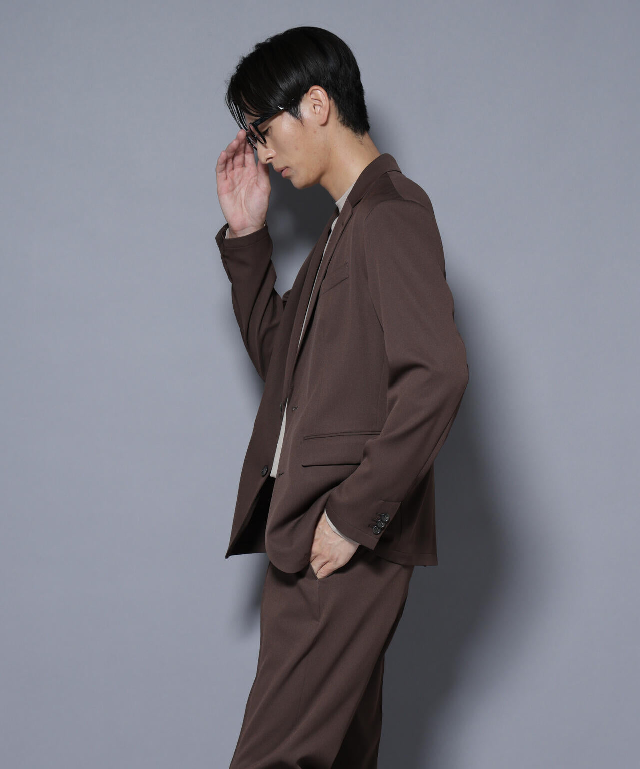 「N JACKET BASIC」シャドーストライプジャケット(セットアップ可)