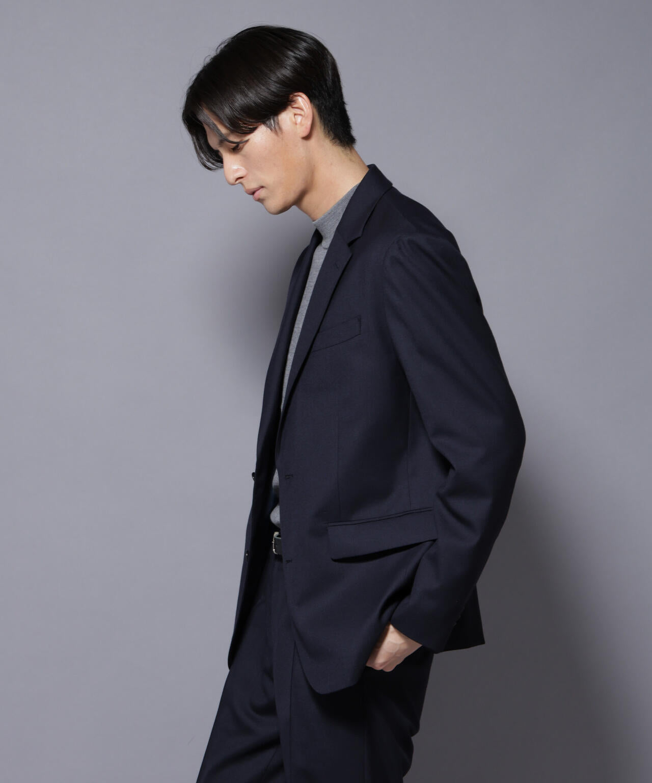 「N JACKET PREMIUM」RENU(R) ウール混洗えるサキソニージャケット（セットアップ可）