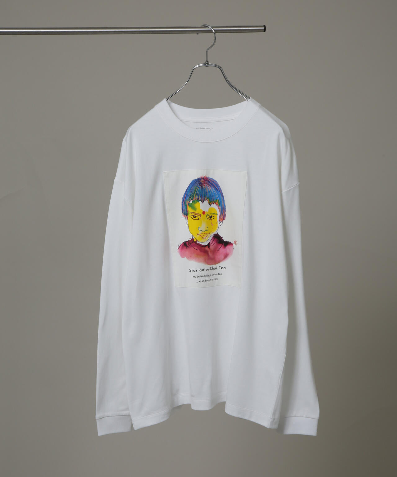 Anti Soaked(R)×SUNCHAIポートレート汗染み防止 Ｔシャツ長袖