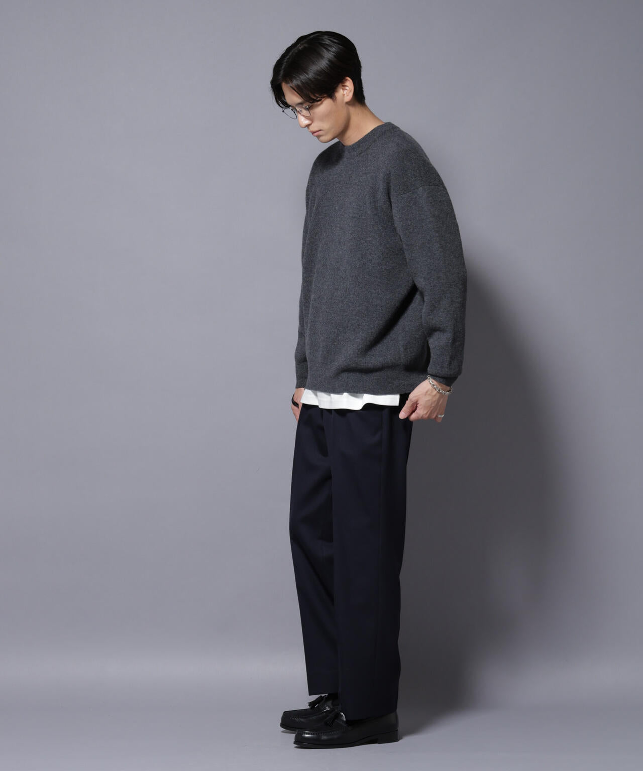 「N TROUSERS PREMIUM」RENU(R)洗えるサキソニーストレートパンツ