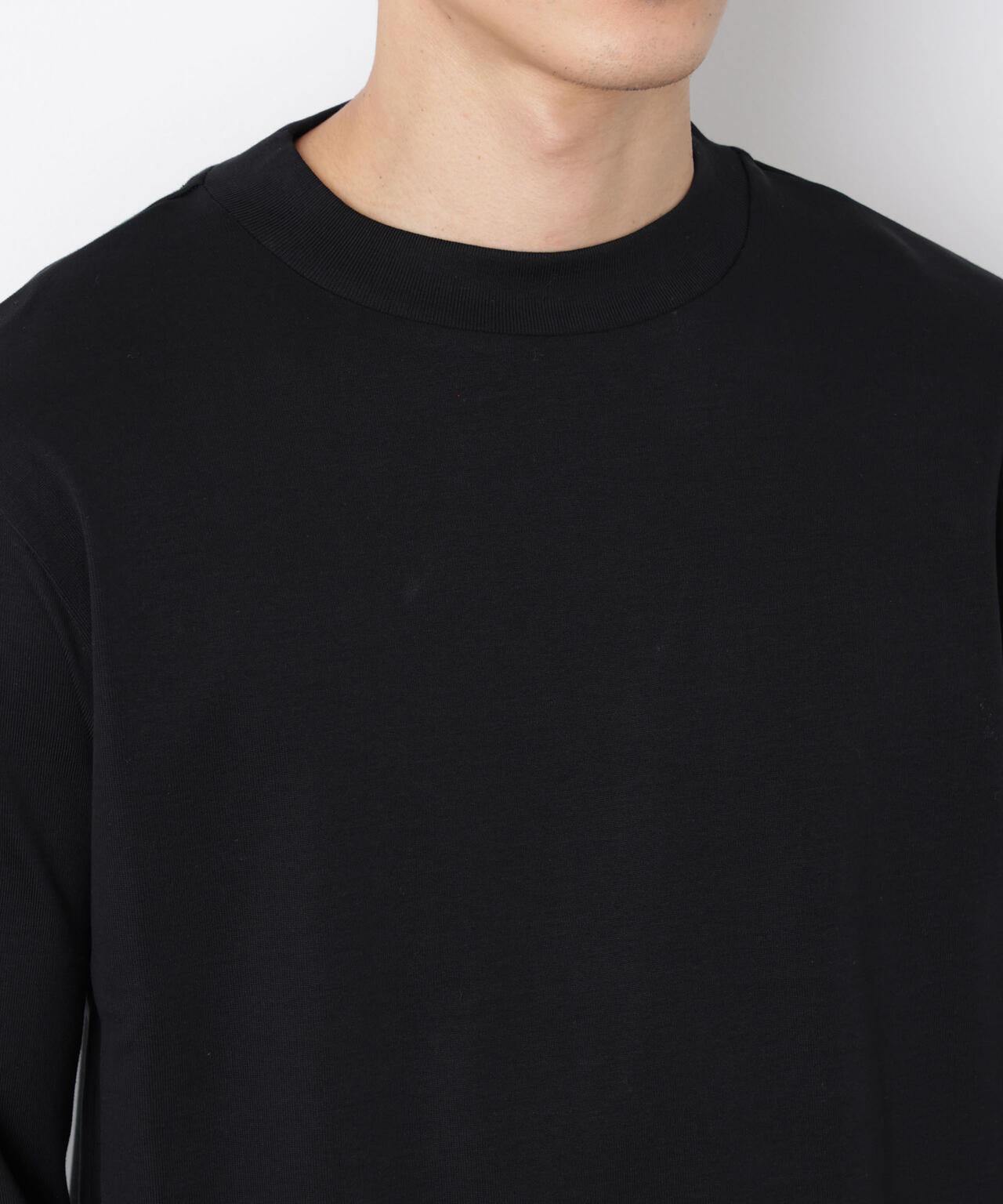 「FORMAL JERSEY」モックネックカットソー長袖