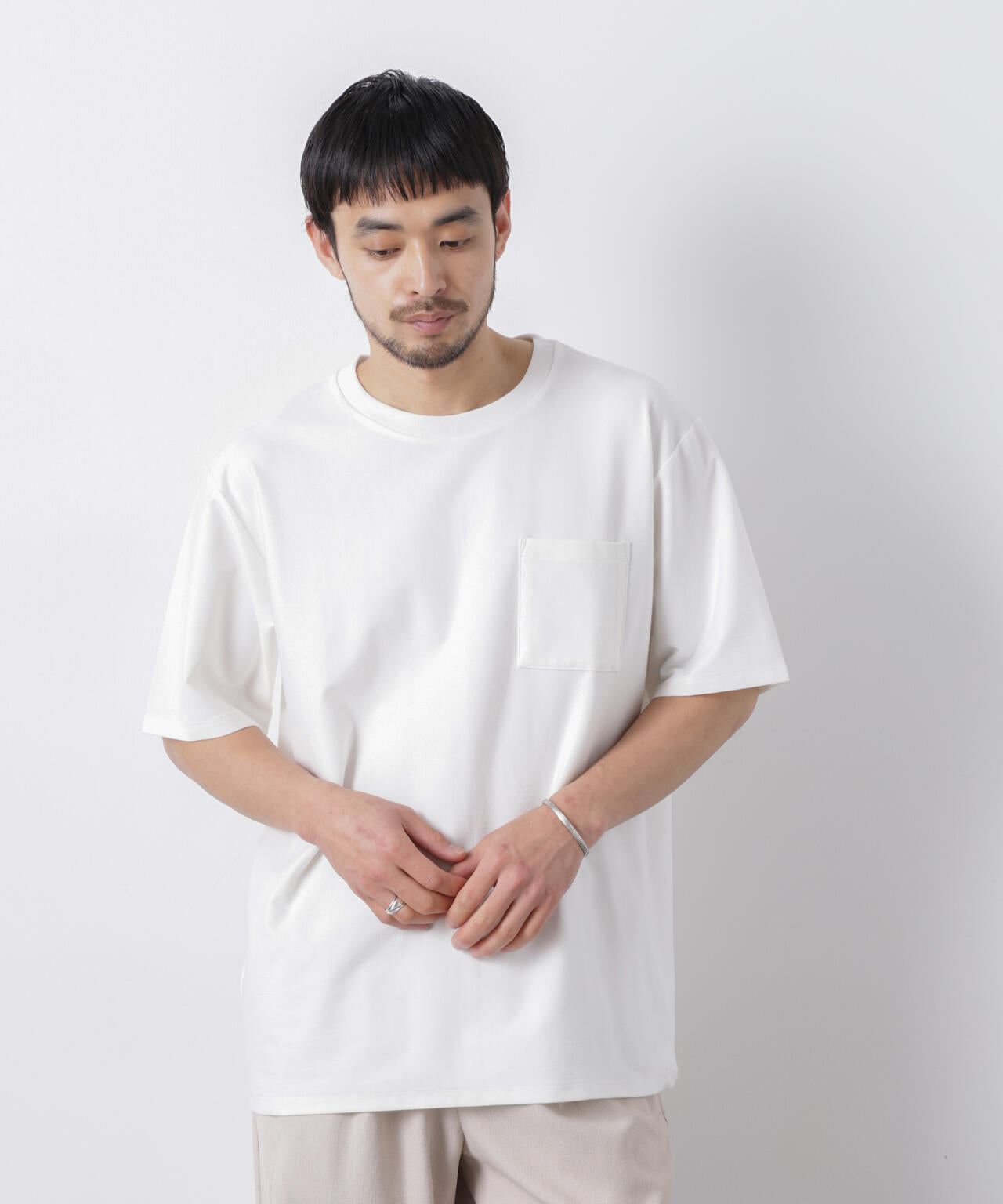 「Meaningful Continuity」coveross(R) ツイル調 冷感プレーティング天竺 ポケットTシャツ