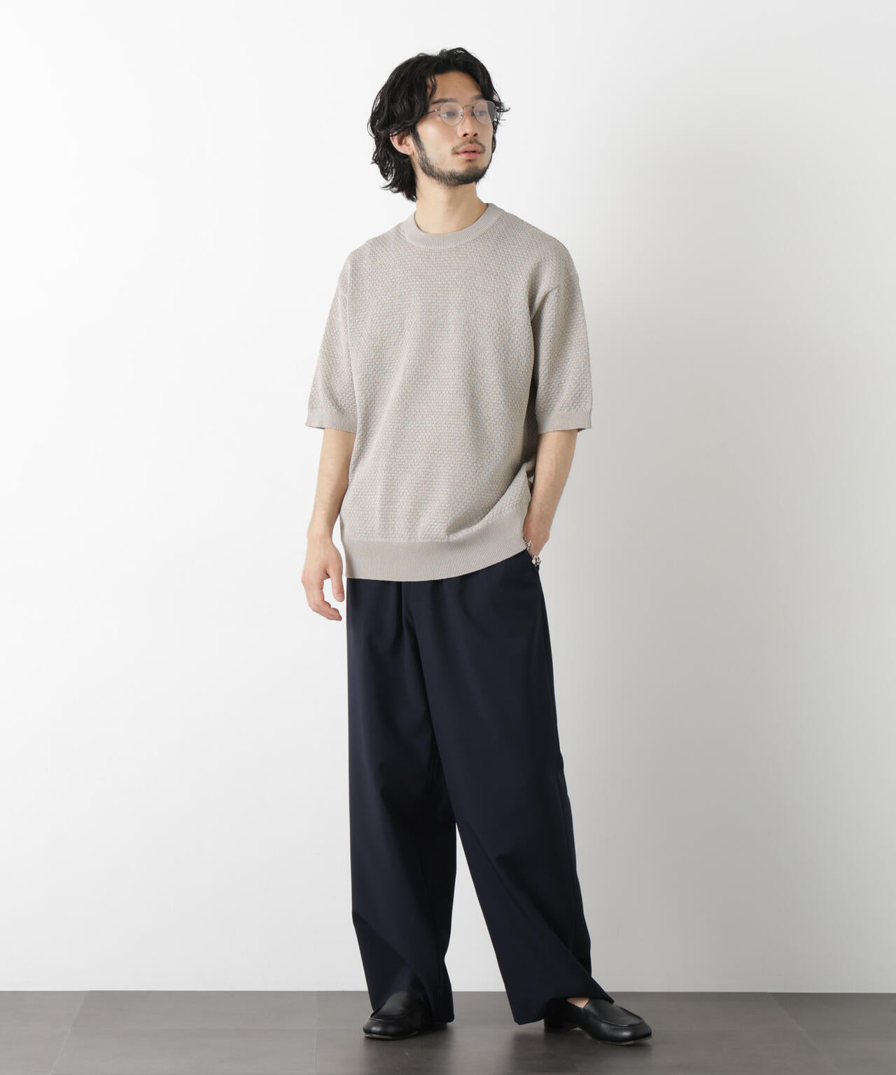 ｢OtoNANO｣大人のワイドパンツ Reflax(R) ECOウエザークロスパンツ