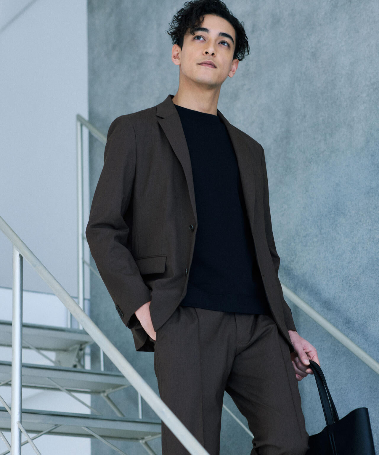 ｢DamerinoSelect｣JAPANfabricウールストレッチパンツ（セットアップ可）