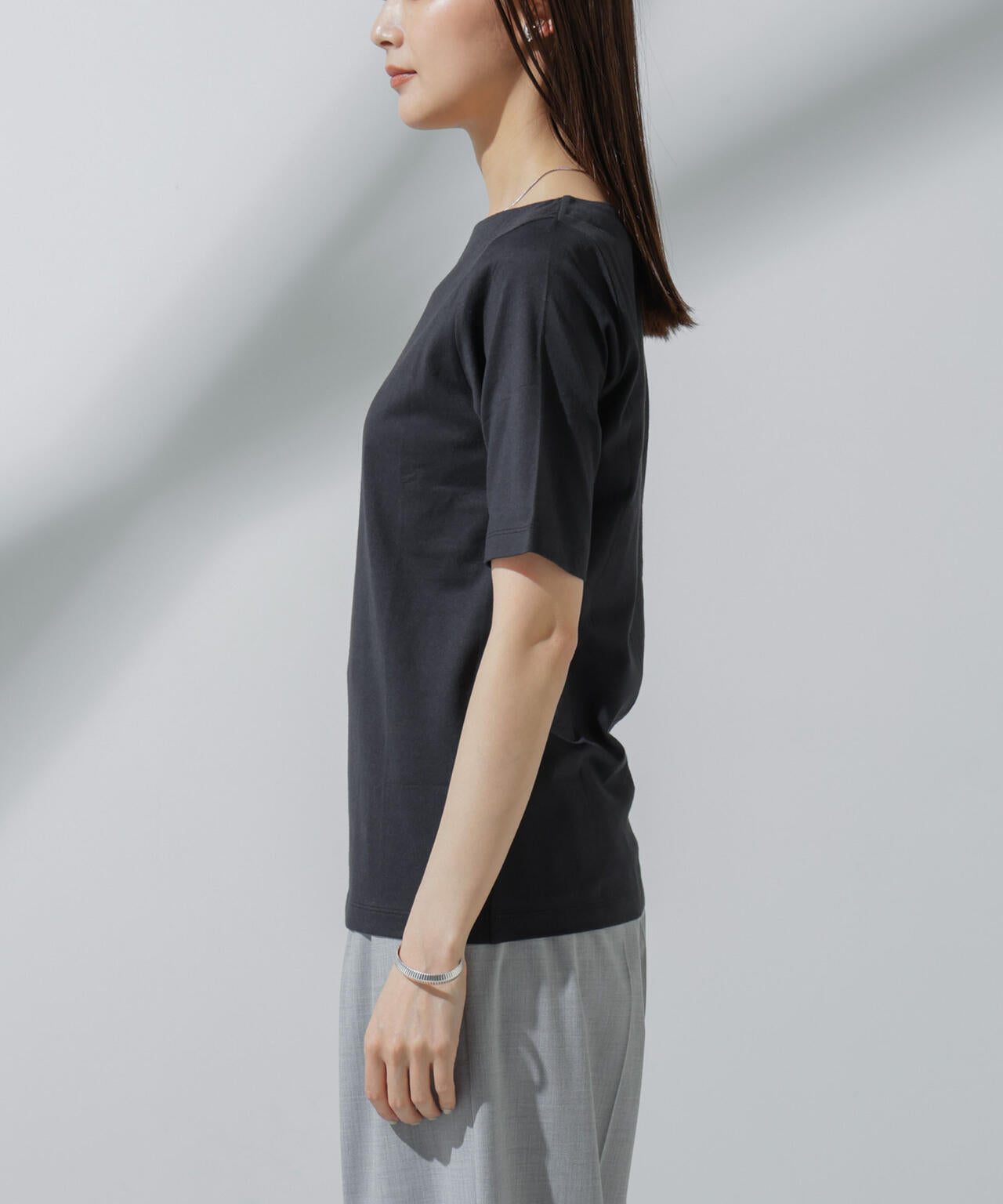 Anti Soaked(R) 汗染み防止 ボートネックTシャツ