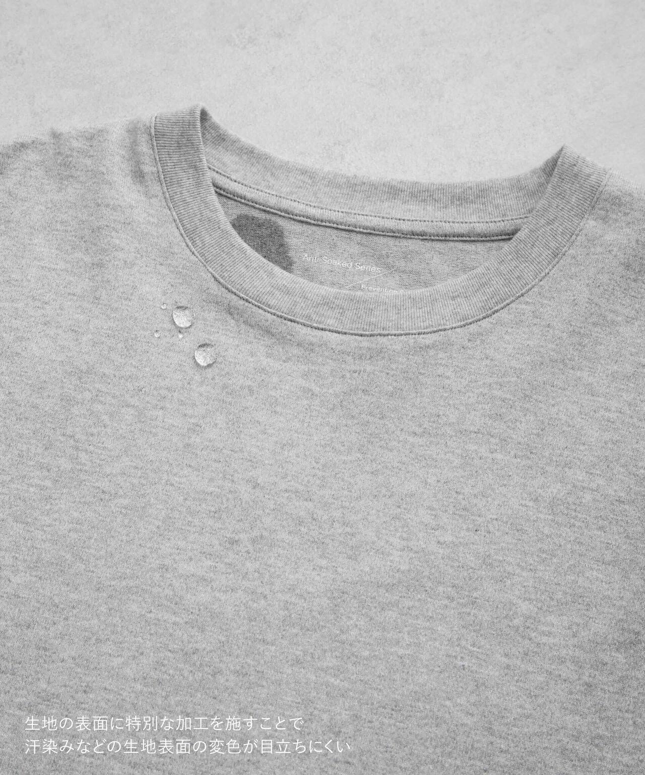 Anti Soaked(R) 汗染み防止 クルーネックリブTシャツ