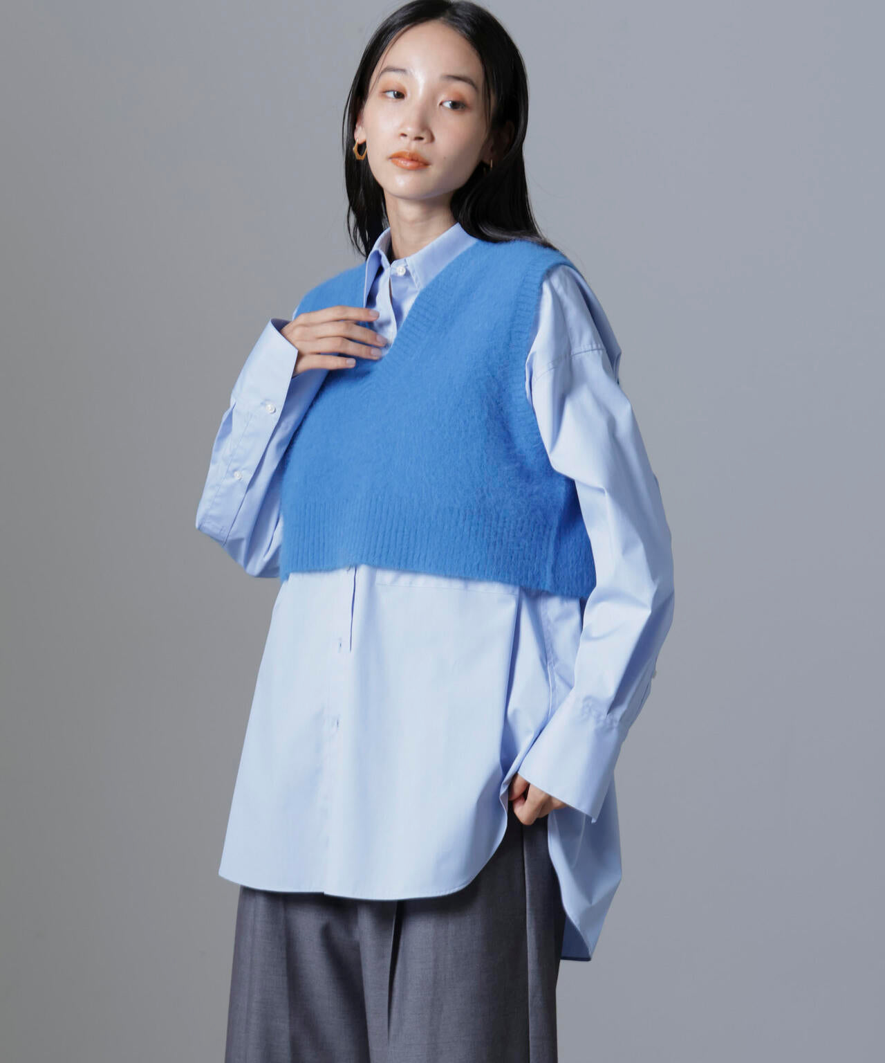 フォックスカシミヤニットベスト
