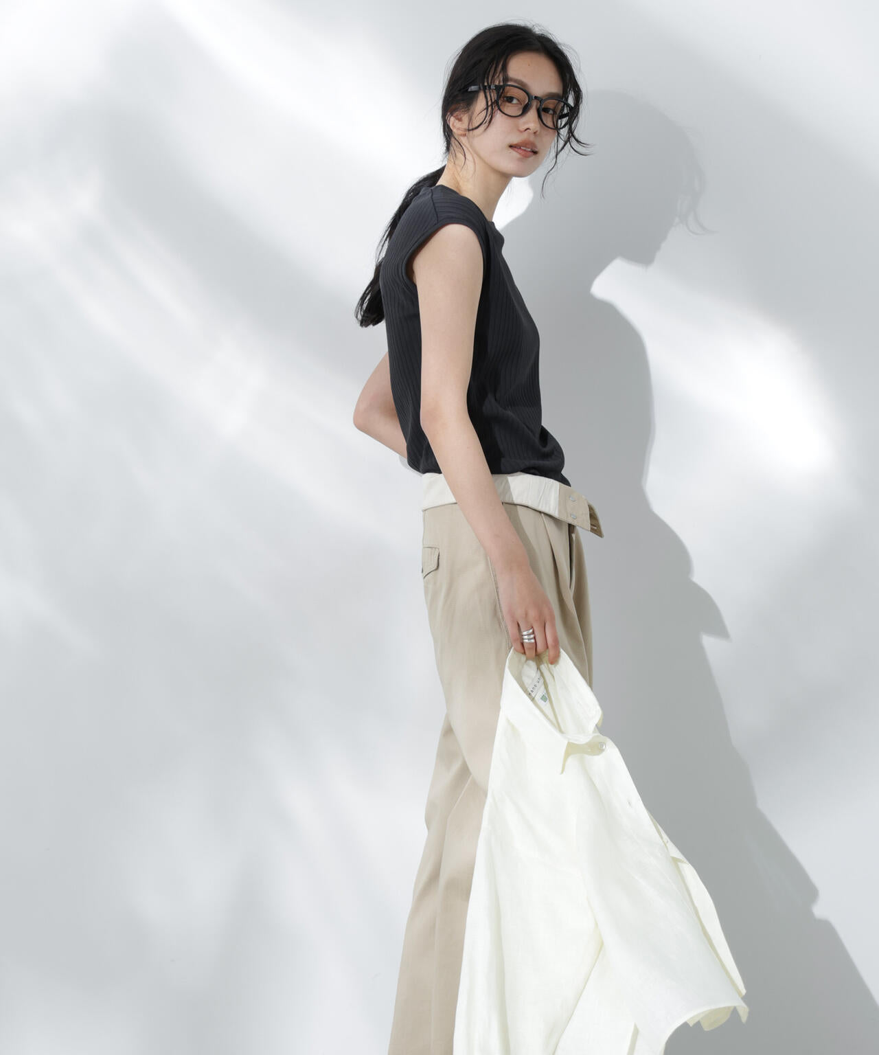 Anti Soaked(R) 汗染み防止リブノースリーブTシャツ（セットアップ可）