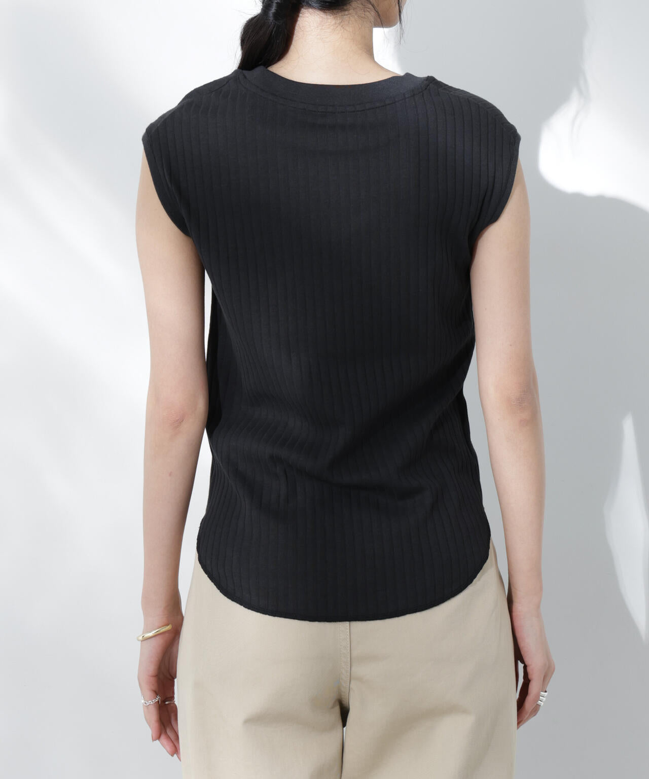 Anti Soaked(R) 汗染み防止リブノースリーブTシャツ（セットアップ可）