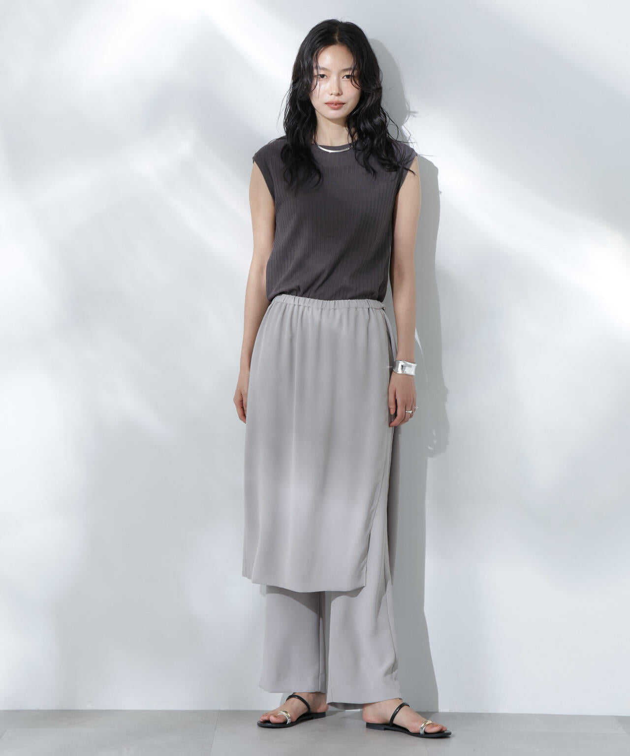 Anti Soaked(R) 汗染み防止リブノースリーブTシャツ（セットアップ可）