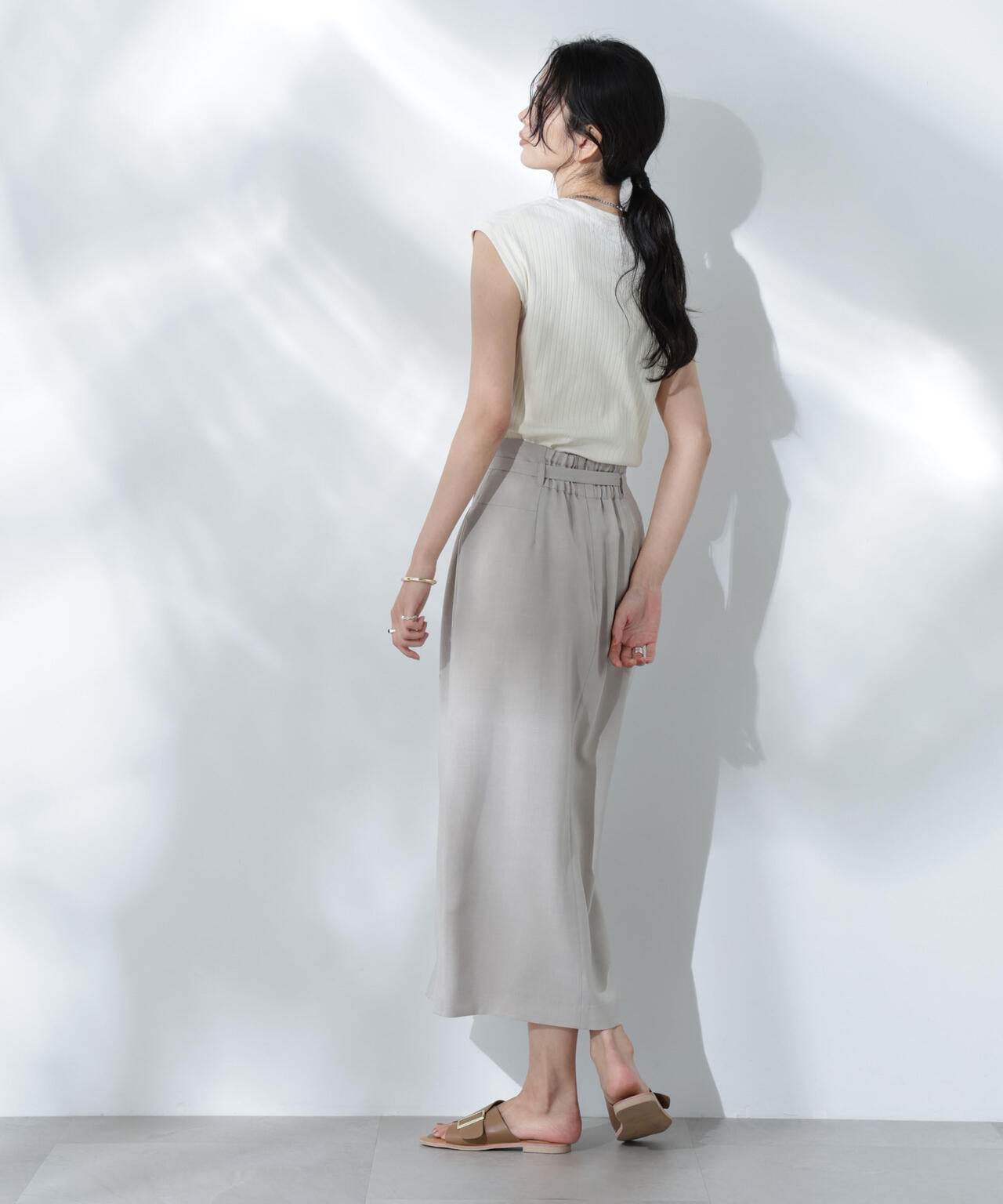 Anti Soaked(R) 汗染み防止リブノースリーブTシャツ（セットアップ可）