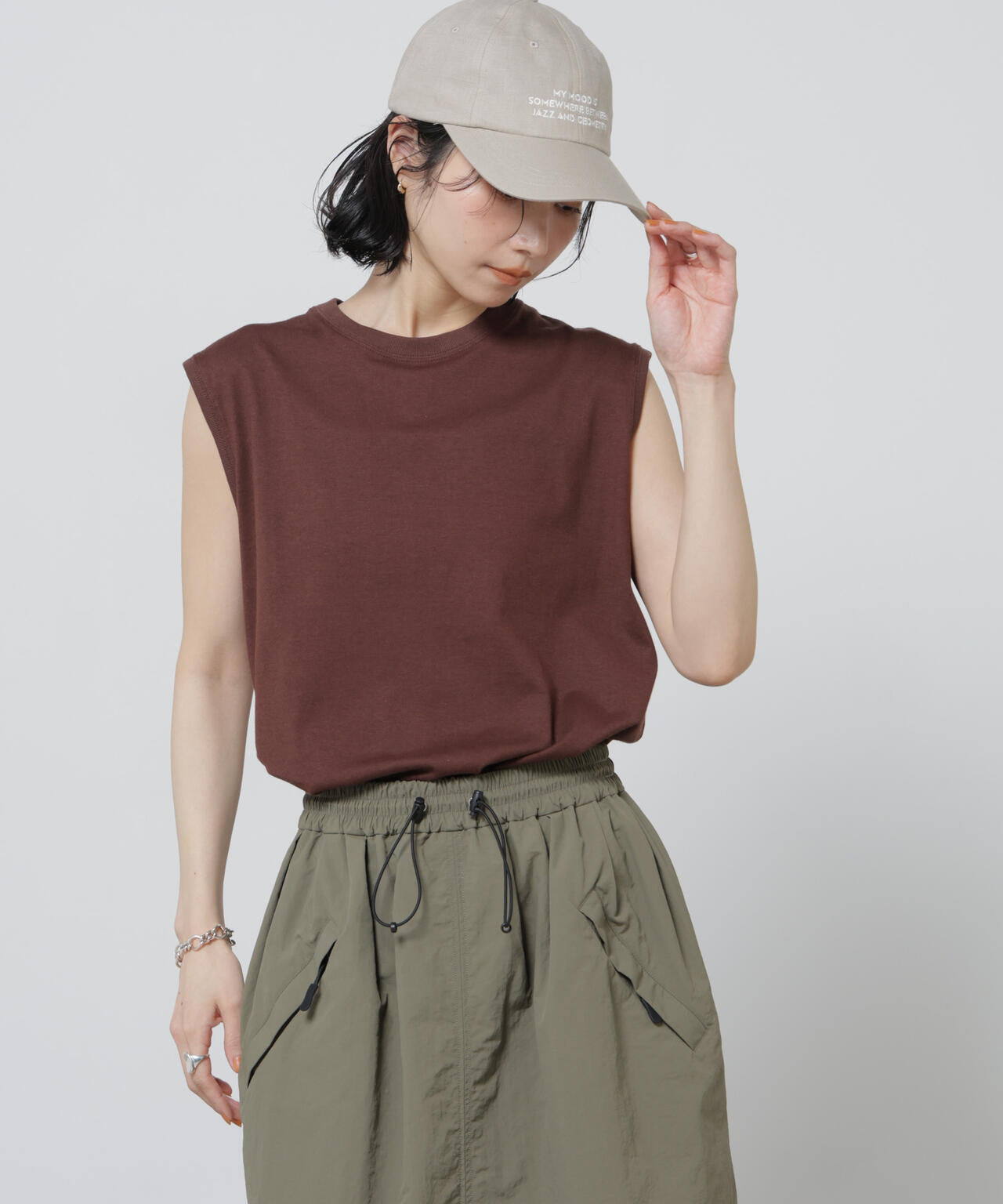 Anti Soaked(R) 汗染み防止カラフルノースリTシャツ