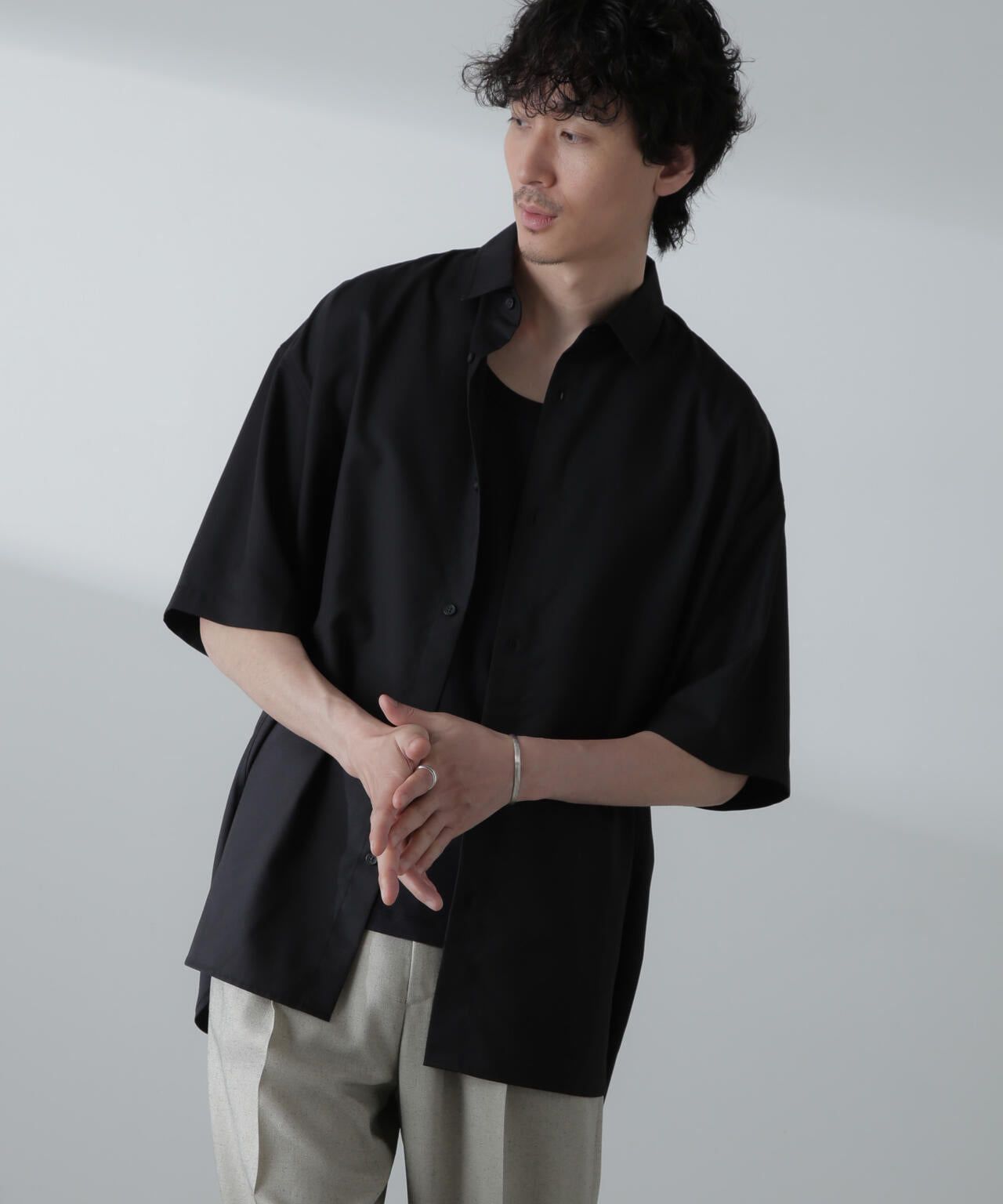 ビッグドレープシャツ 半袖