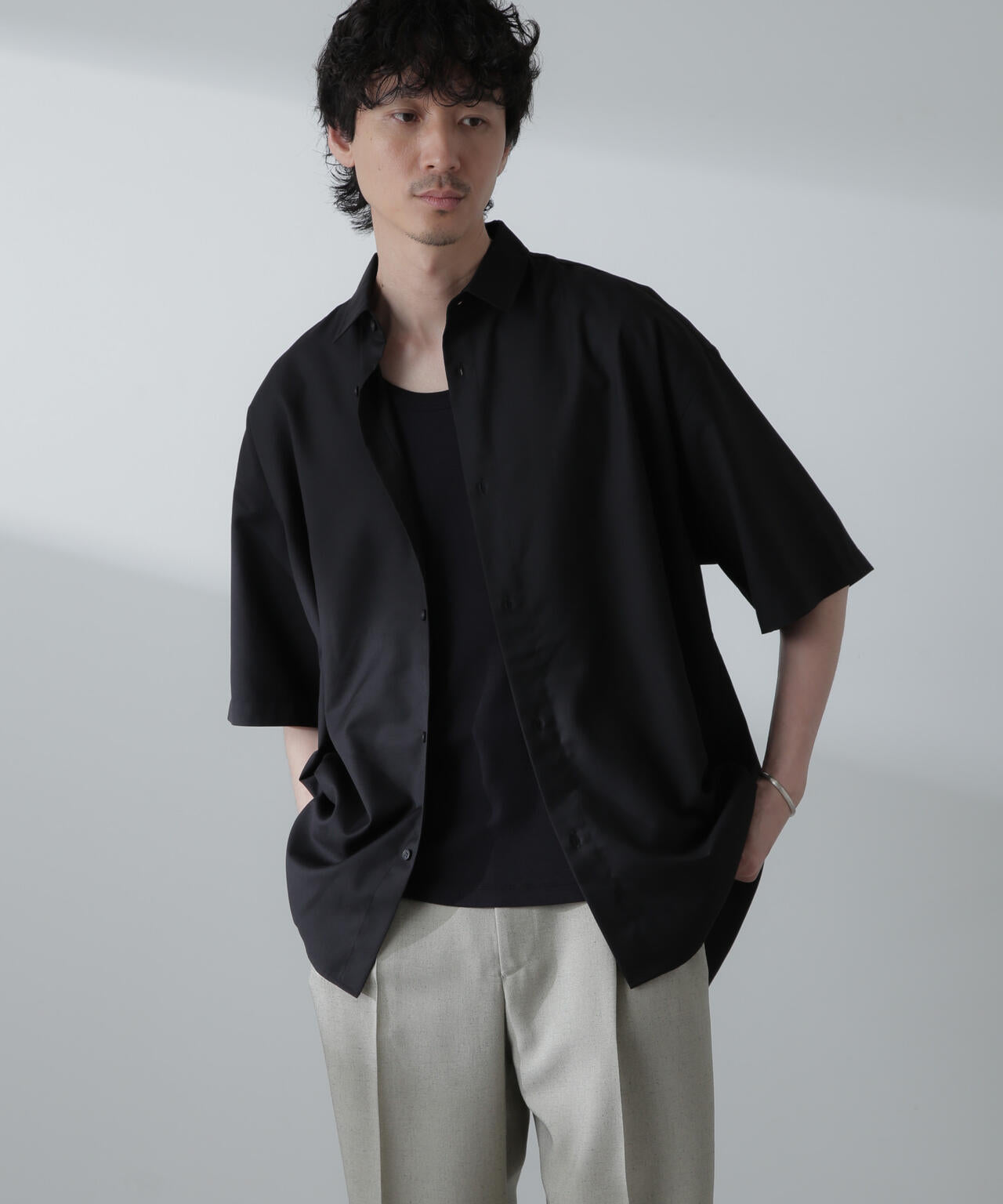 ビッグドレープシャツ 半袖