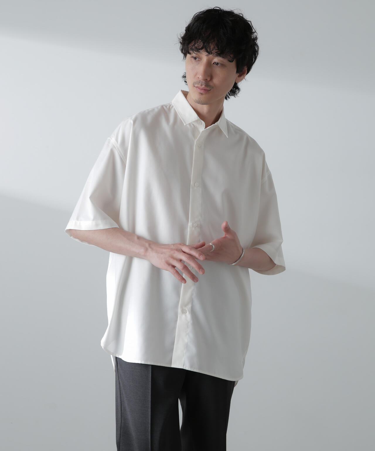 ビッグドレープシャツ 半袖
