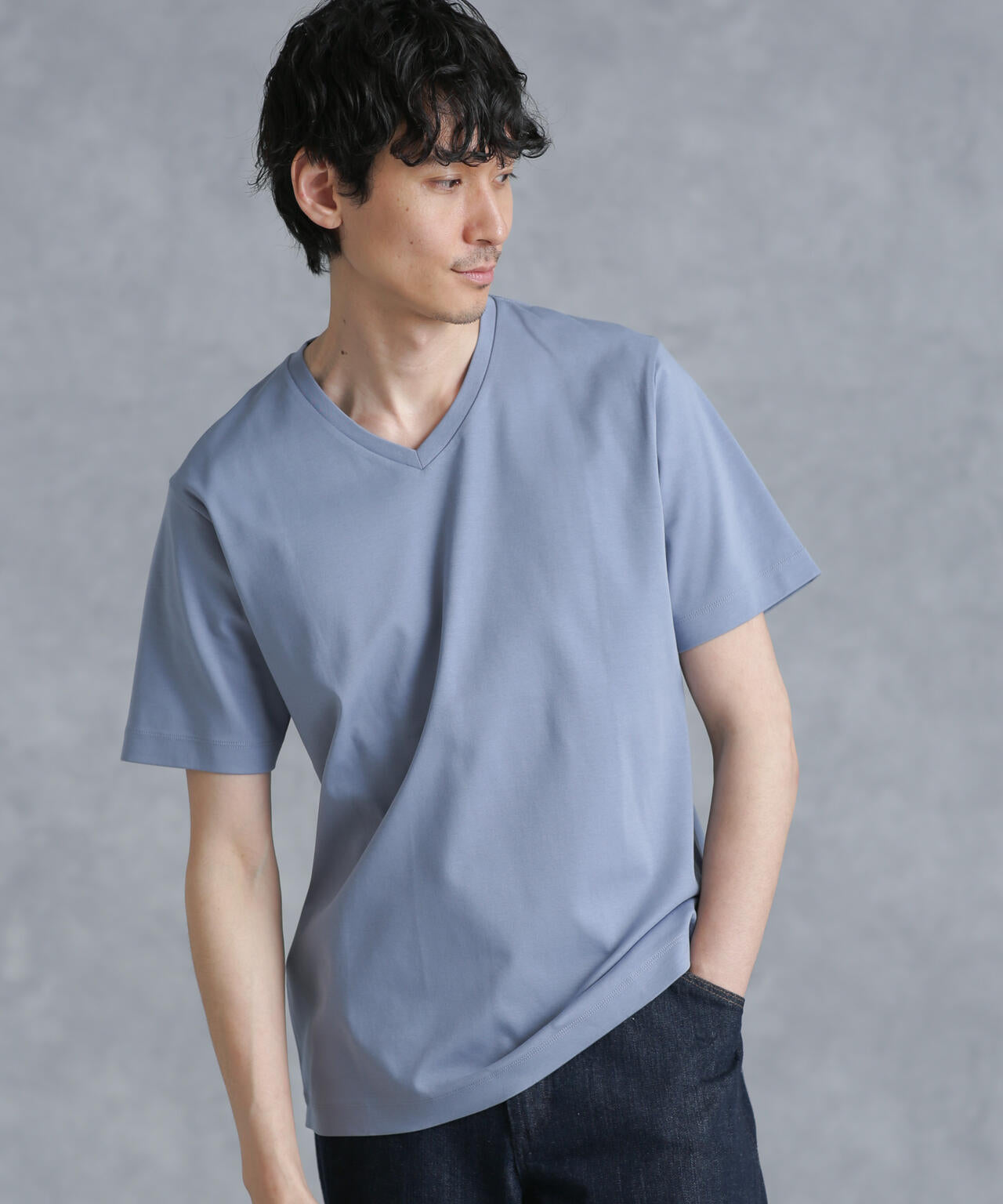 アンチスメル VネックTシャツ 半袖